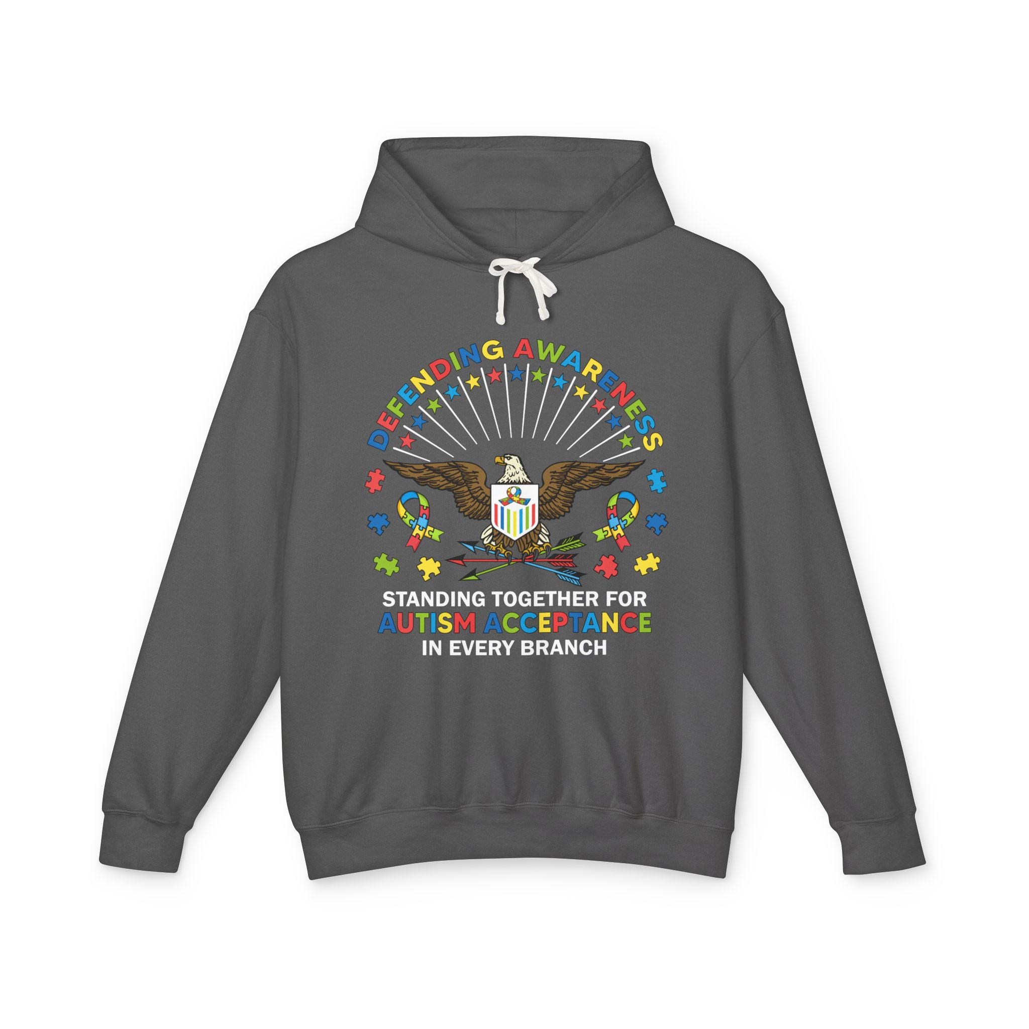 Defending Awareness, Autism Awareness Adult Hoodie