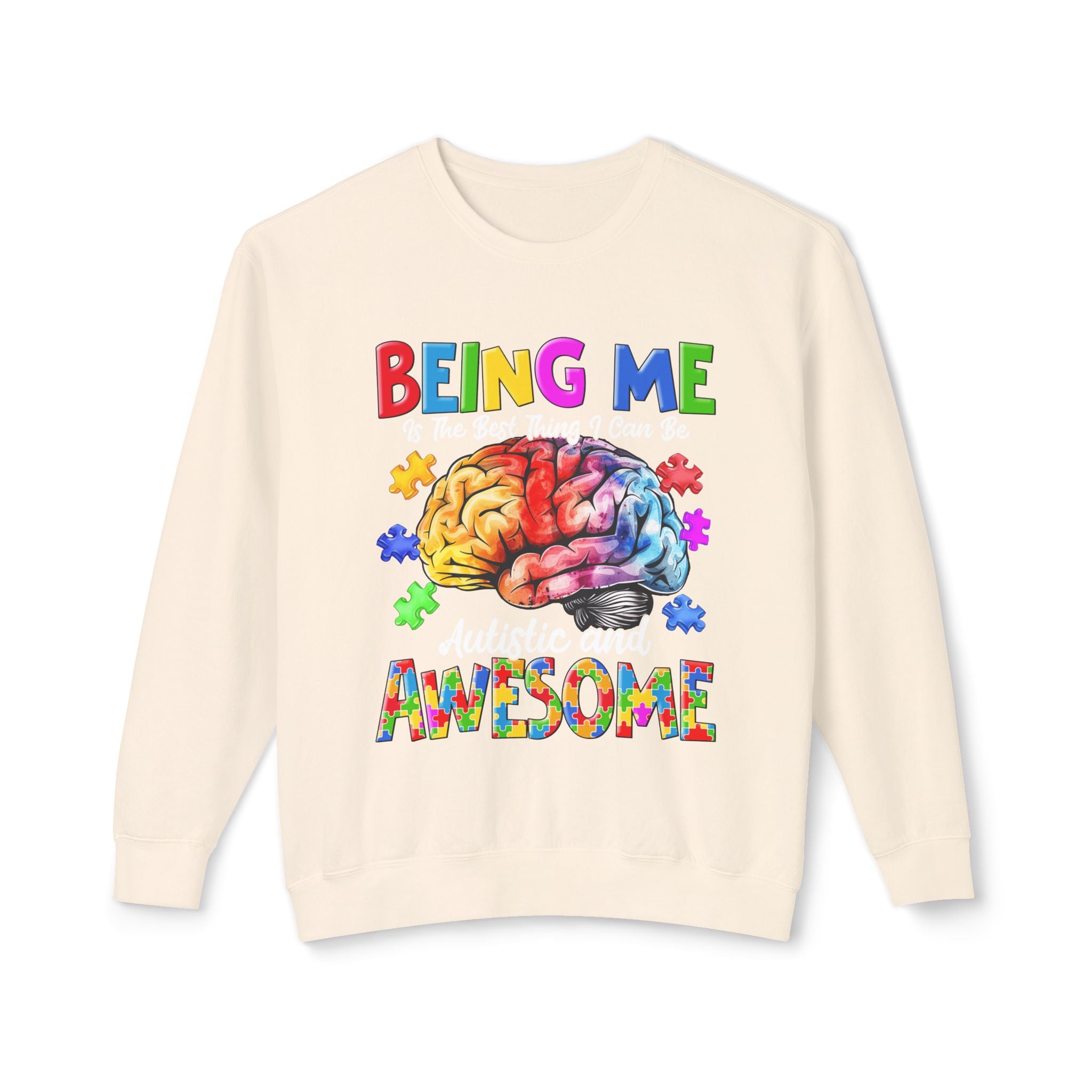 Autistic & Awesome, Autism Awareness Unisex Adult Sweatshirt