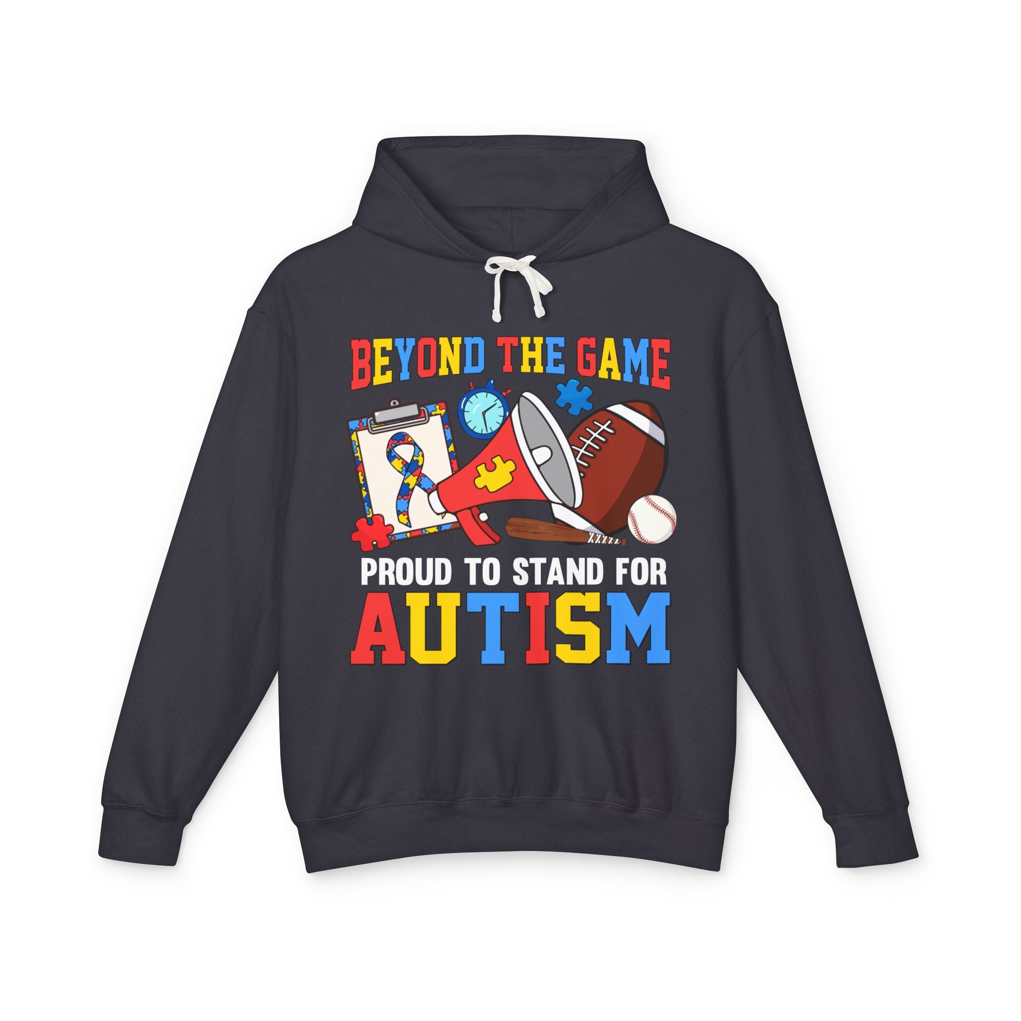 Beyond the Game, Proud to Stand for Autism, Autism Awareness Adult Hoodie