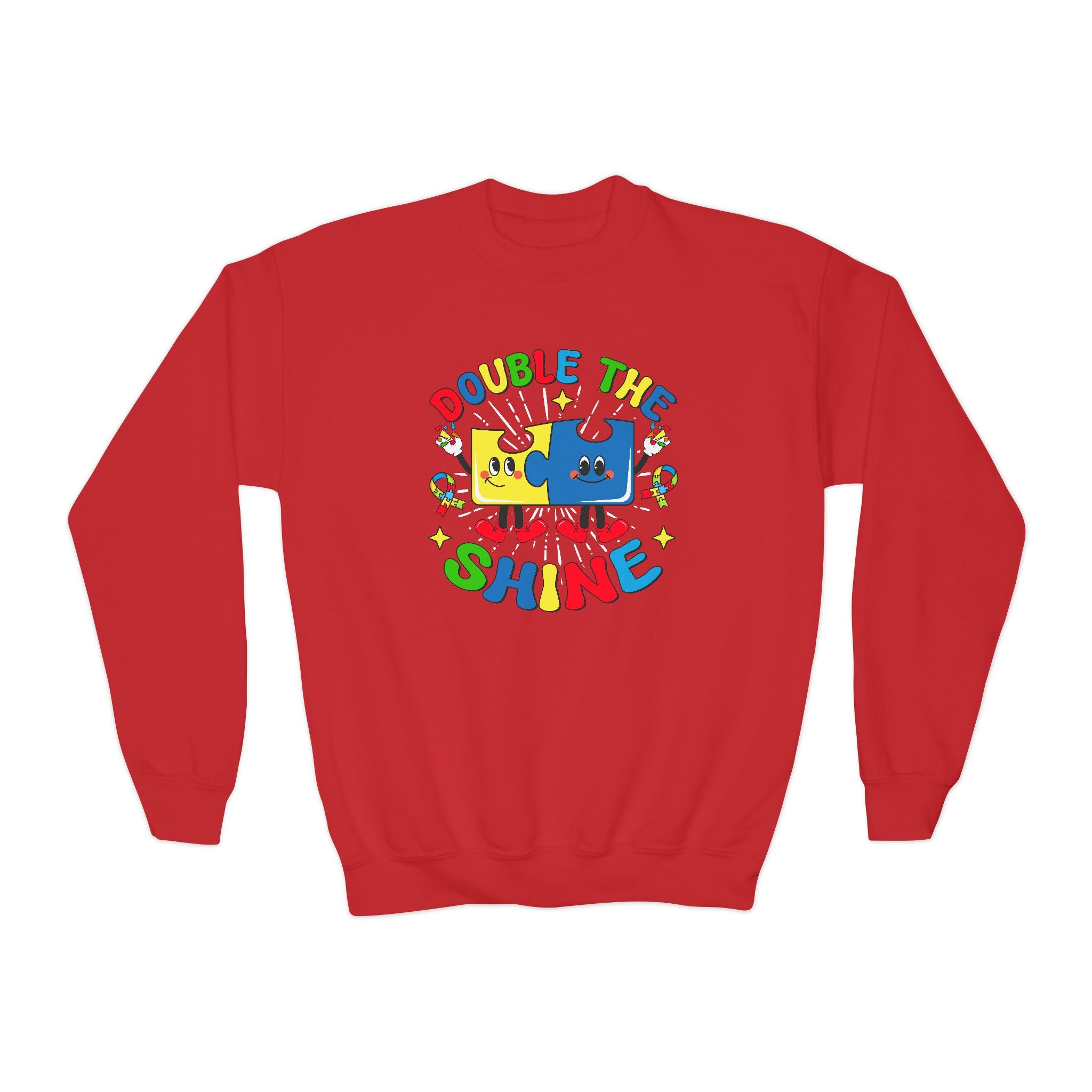 Double The Shine, Youth Crewneck Sweatshirt