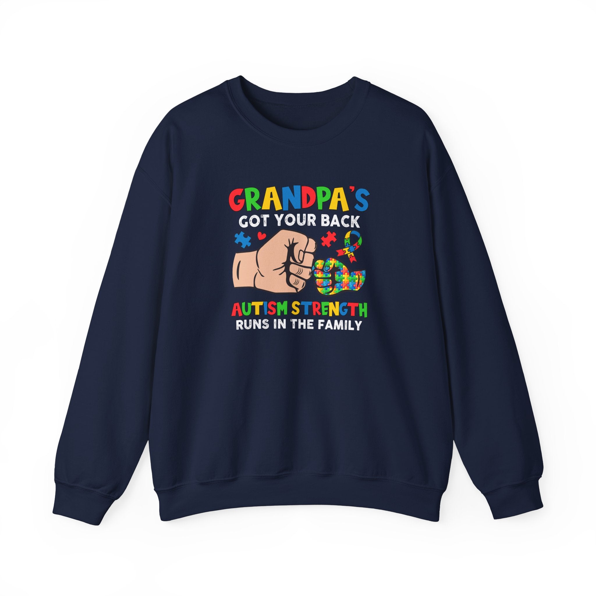 Grandpa's Got Your Back, Adult Crewneck Sweatshirt