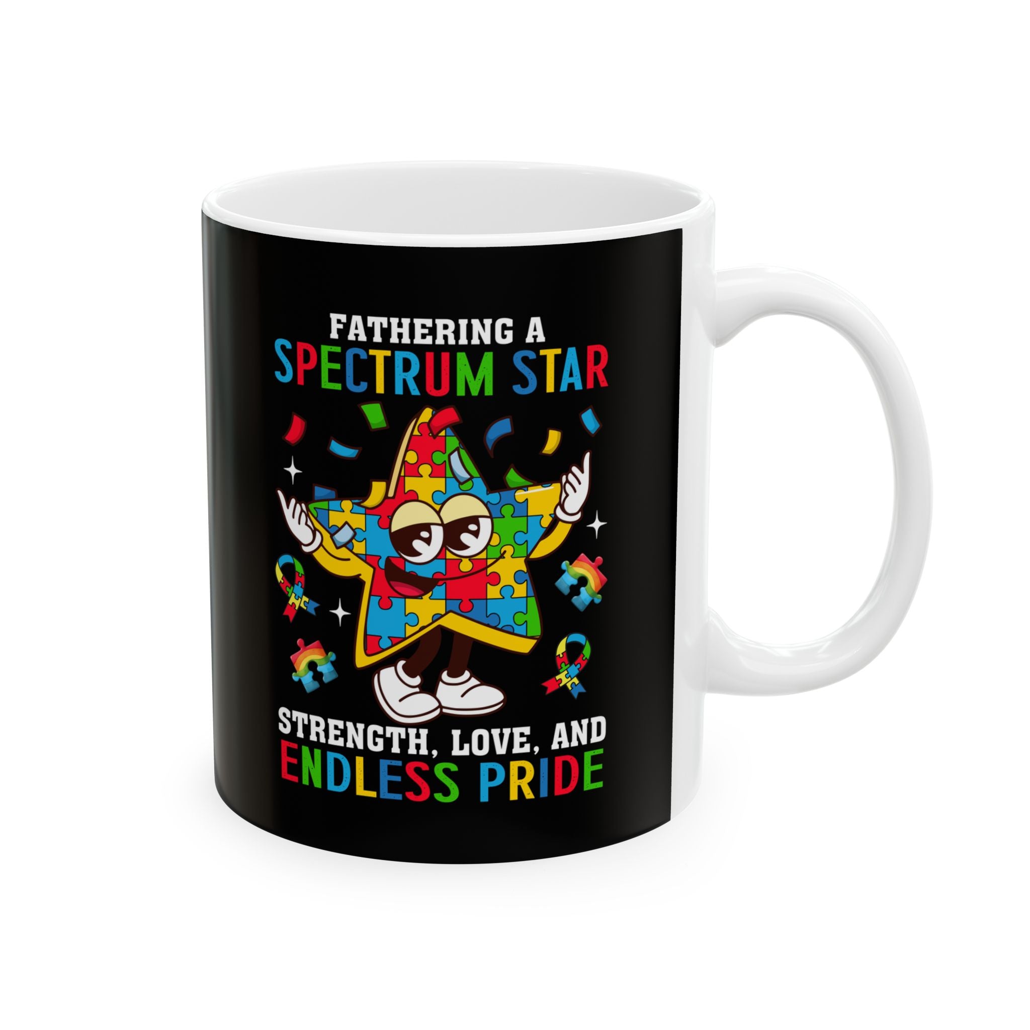 Fathering A Spectrum Star Austim Ceramic Mug