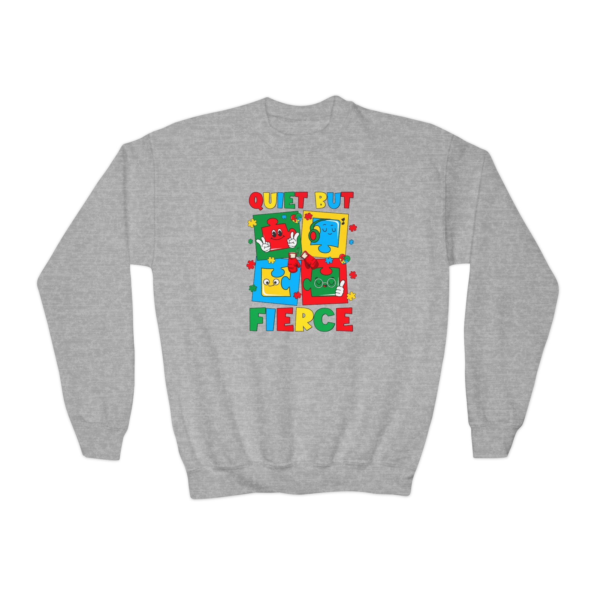 Quiet But Fierce, Youth Crewneck Sweatshirt