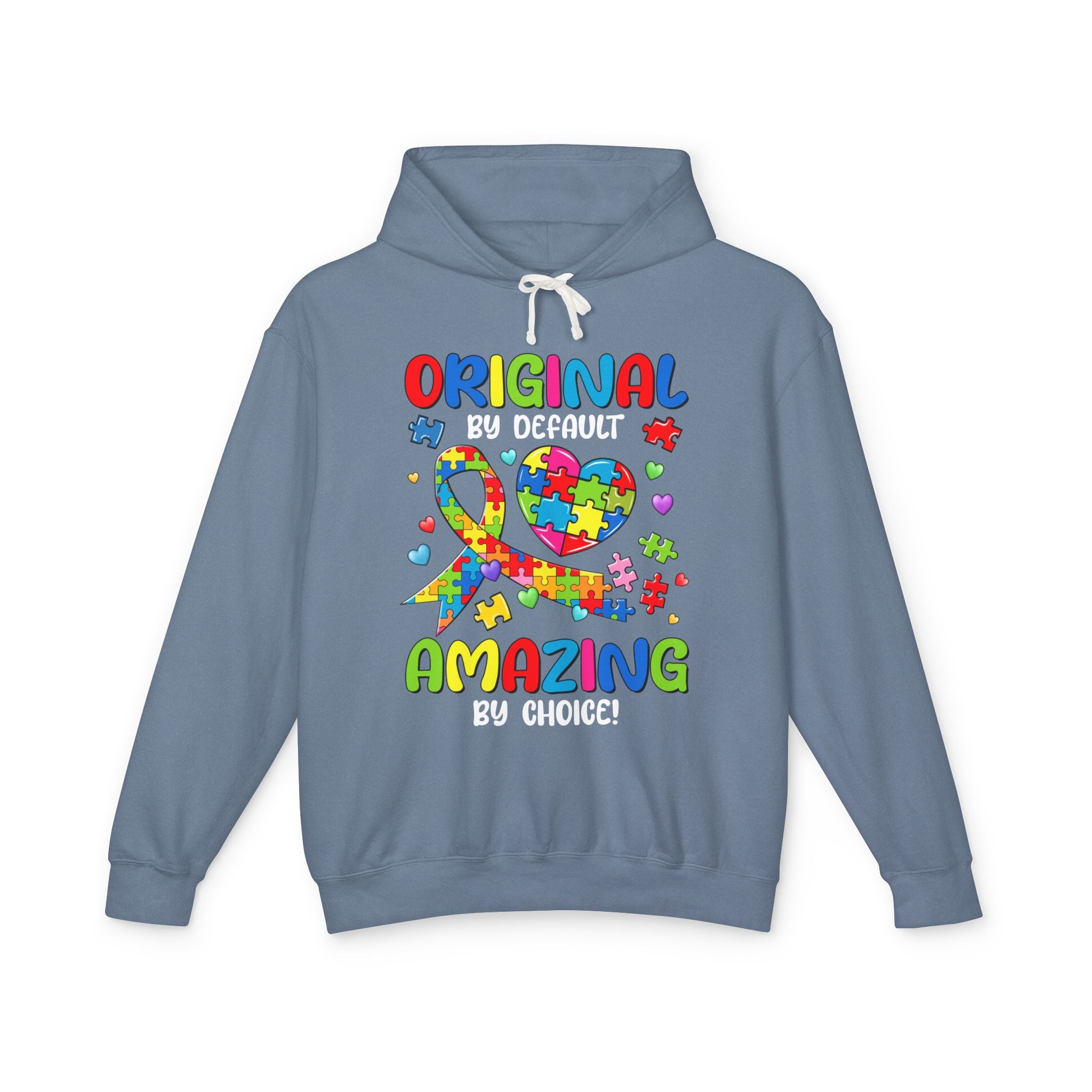 Original By Default Amazing By Choice , Autism Awareness Adult Hoodie