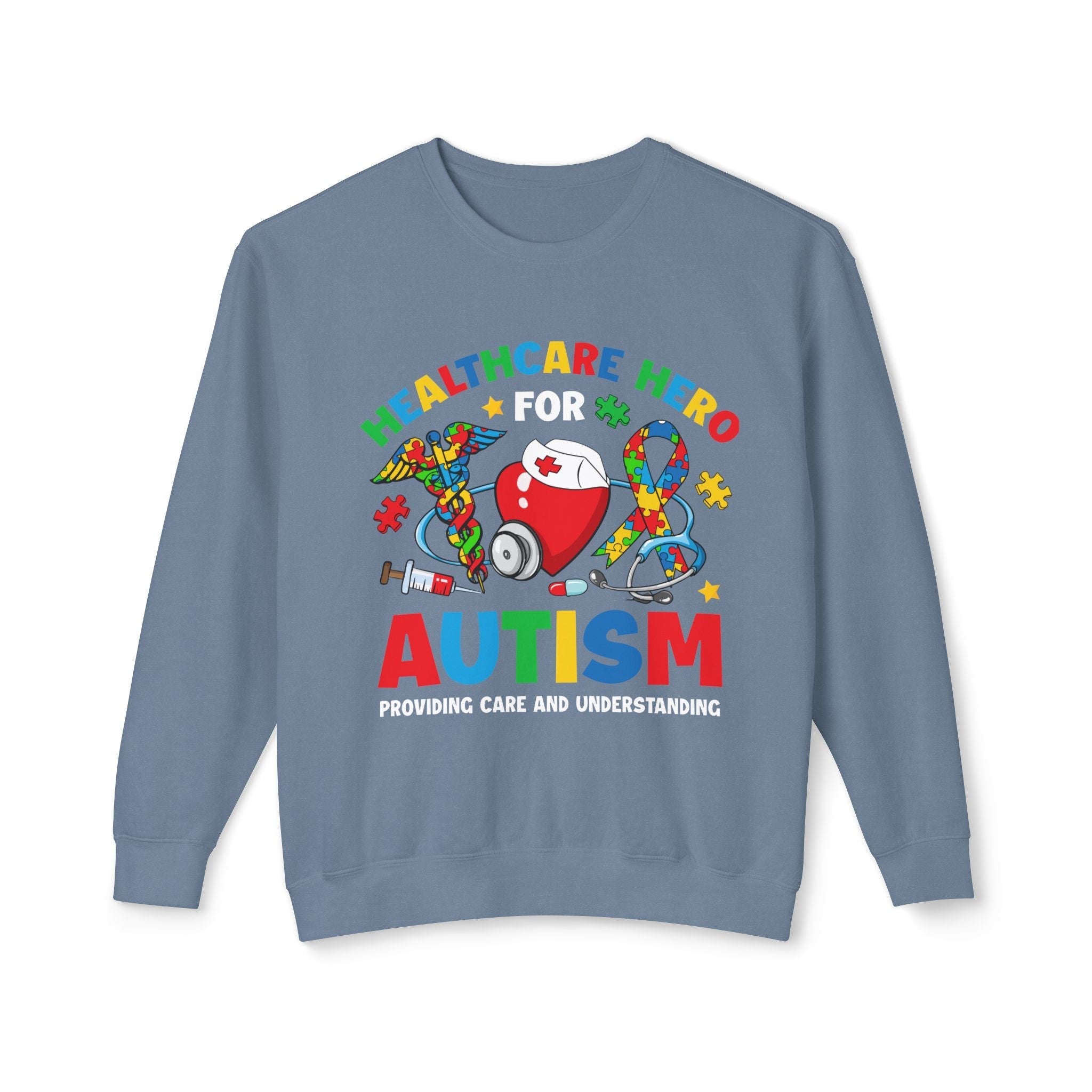 "Healthcare Hero Autism Awareness Sweatshirt – 'Healthcare