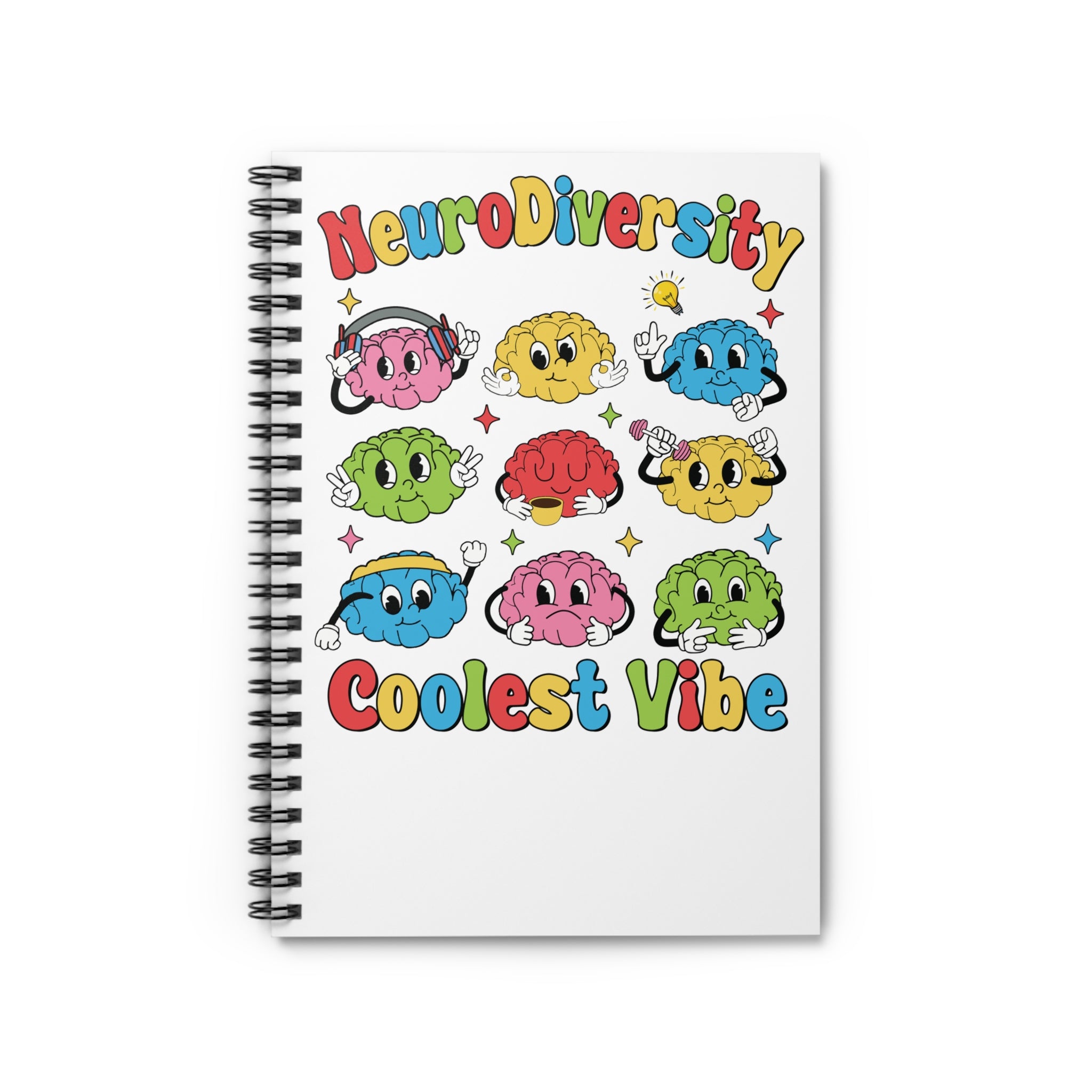 Neurodiversity Coolest Vibe Spiral Notebook - Ruled Line