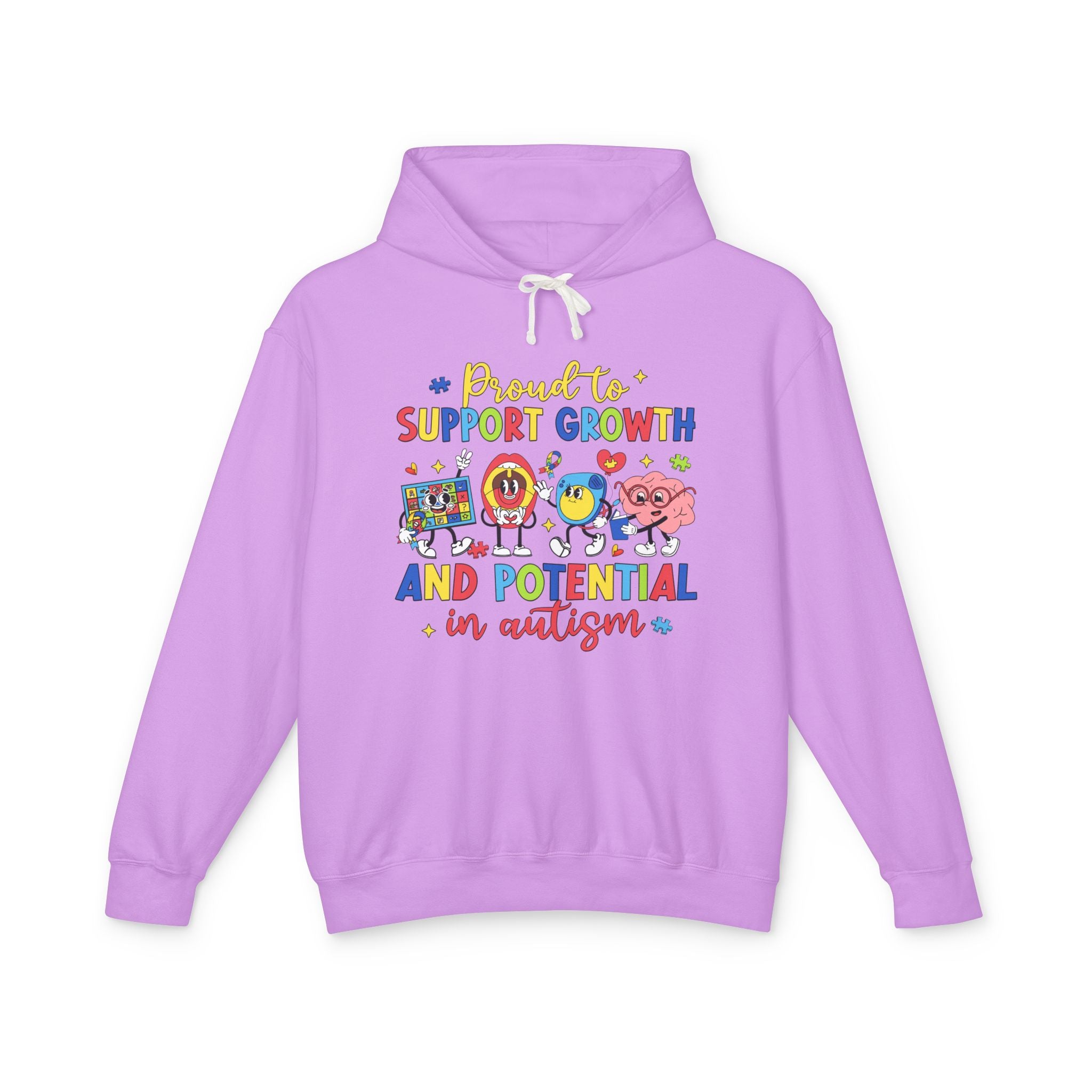 Proud to Support Autism Growth & Potential, Autism Awareness Adult Hoodie