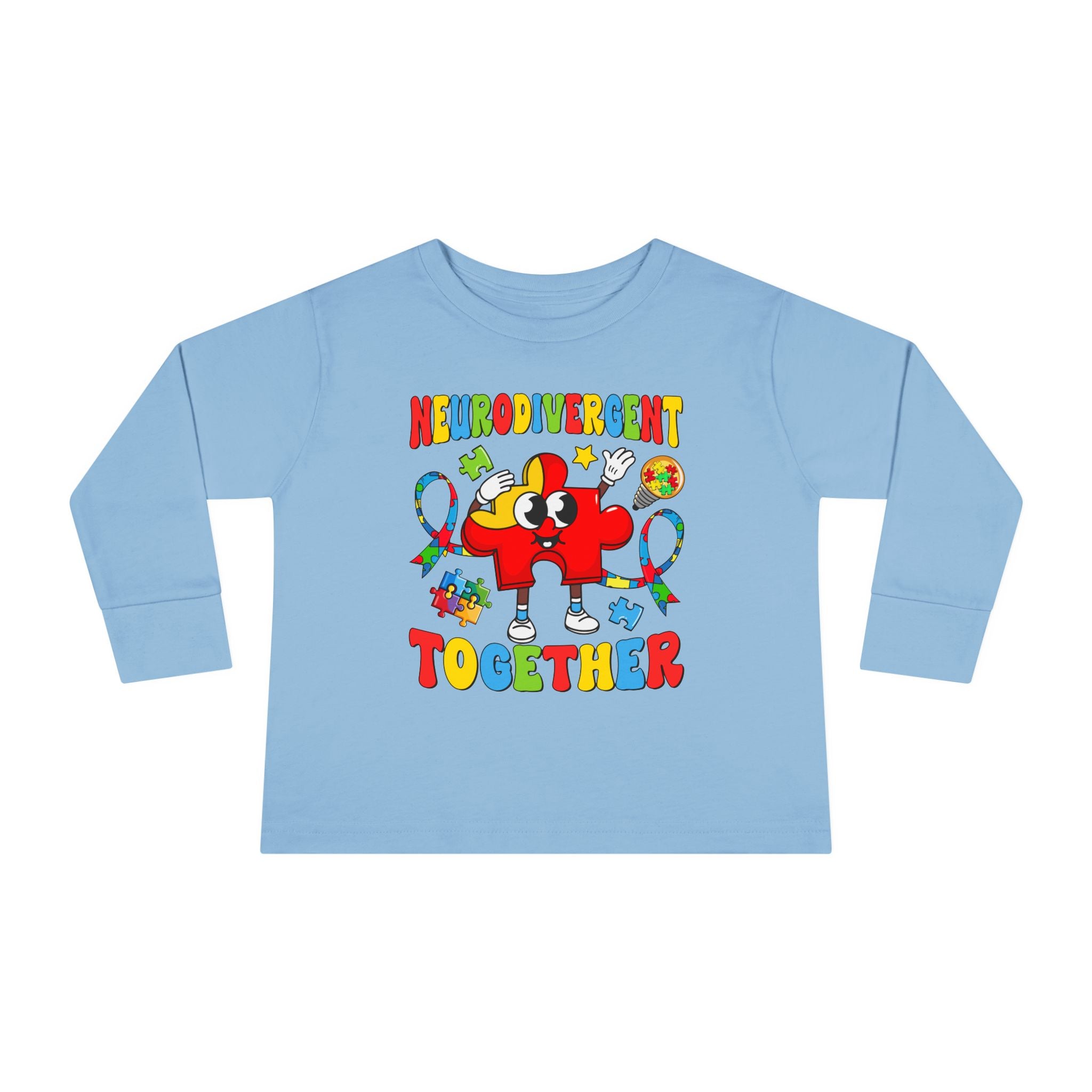 Neurodivergent Together, Autism Awareness, Toddler Long Sleeve Tee