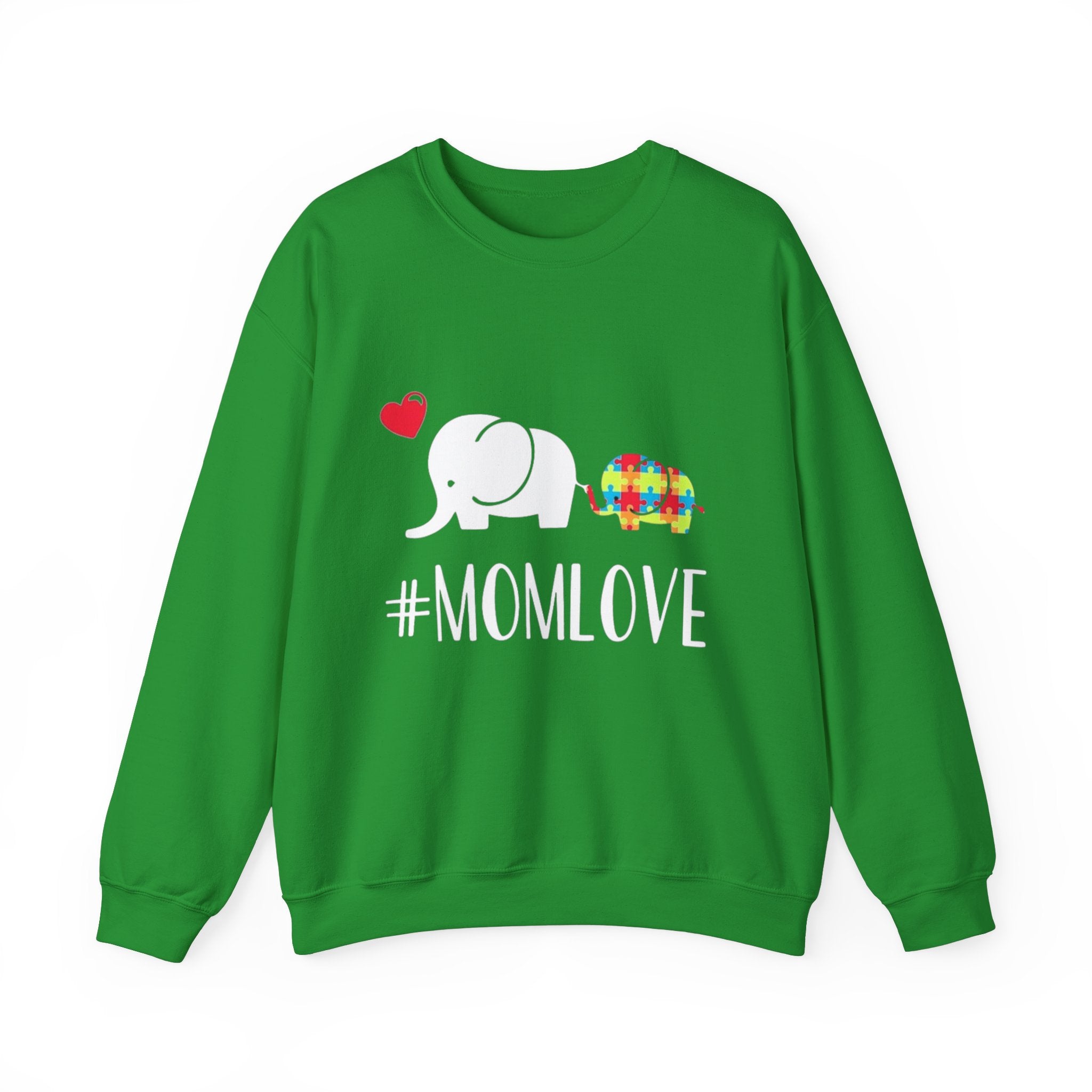 Mom Love, Autism Awareness Adult Sweatshirt