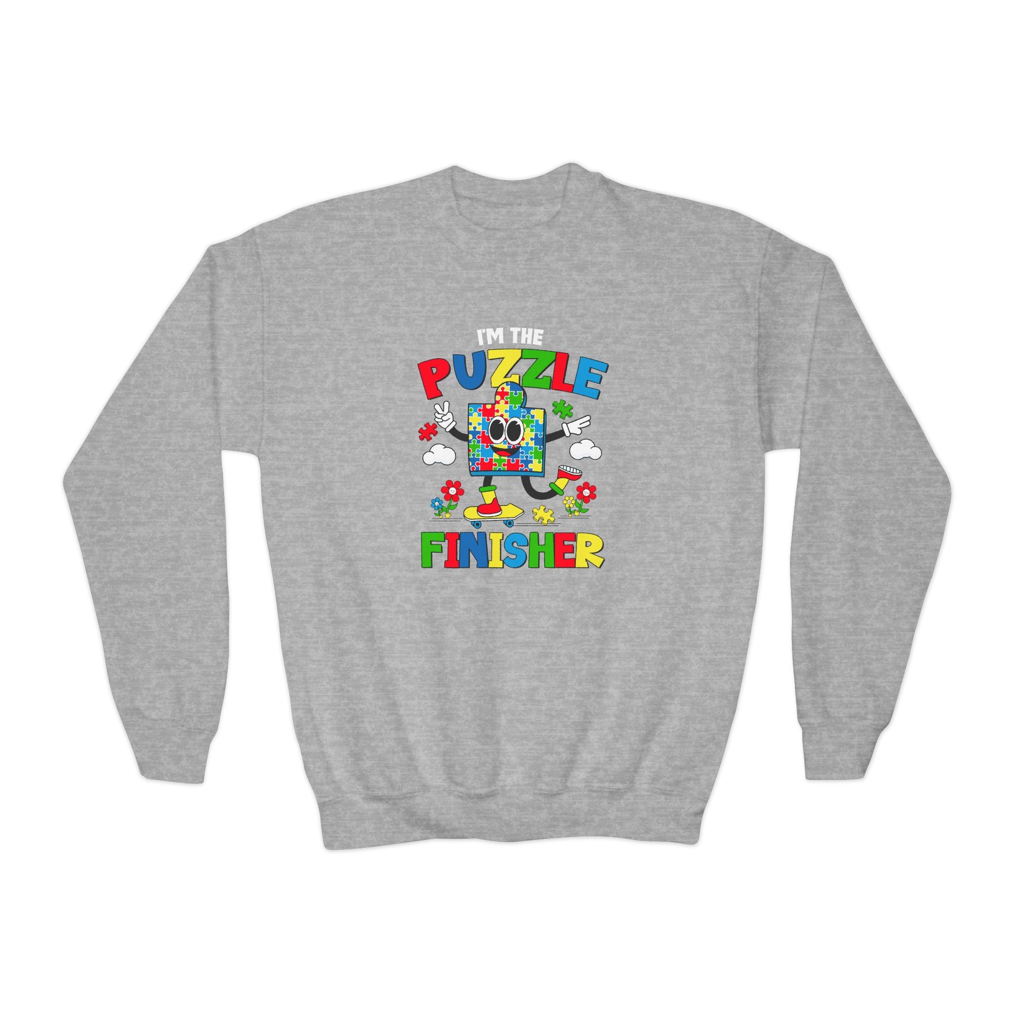 I'm The Puzzle Finisher, Youth Crewneck Sweatshirt