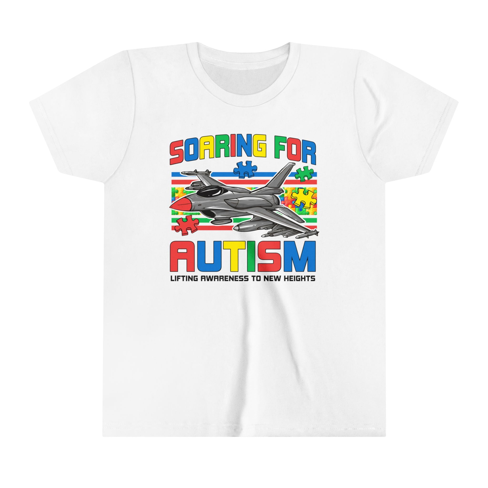 Soaring for Autism Awareness Children's T-Shirt | Airforce-Inspired Autism Support Tee