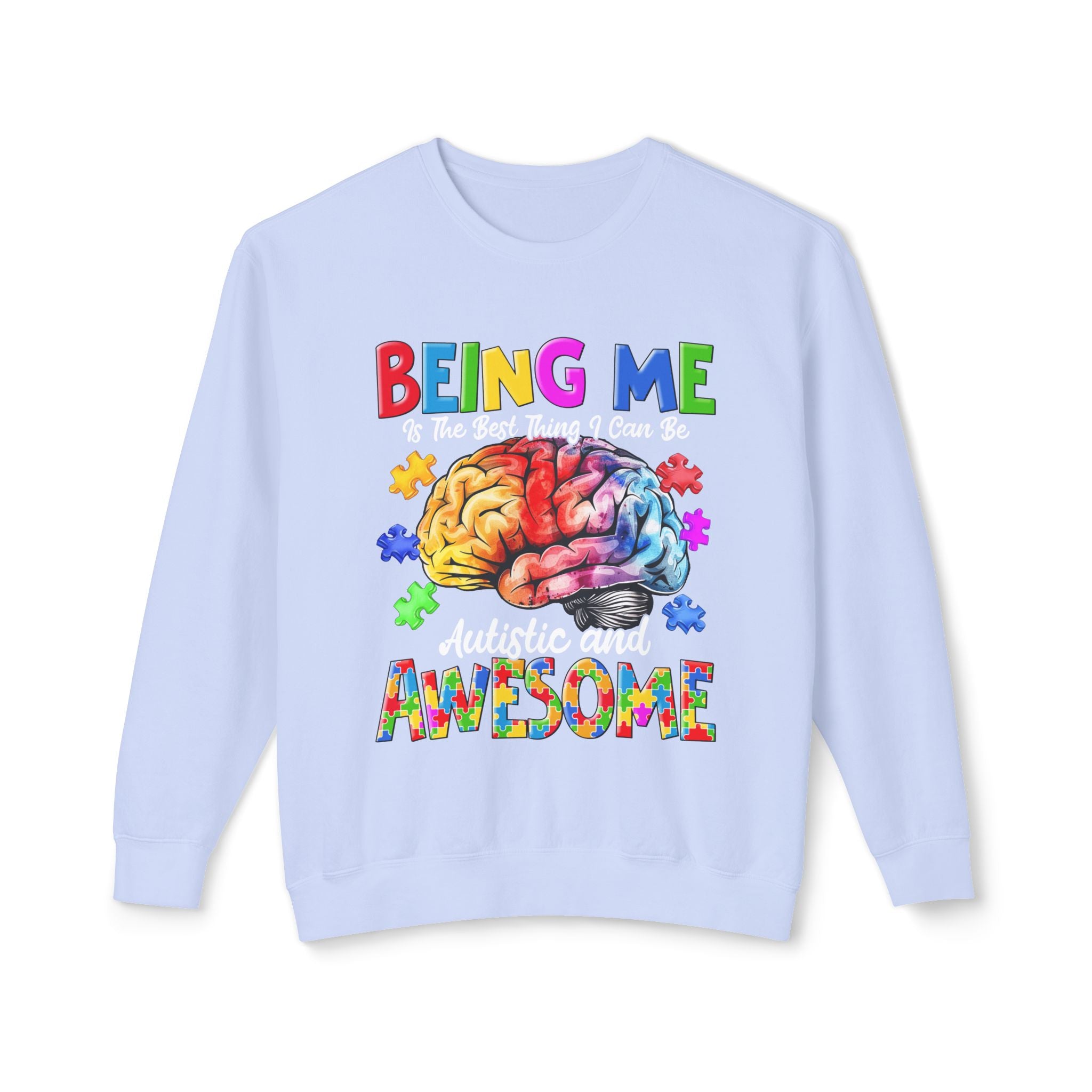 Autistic & Awesome, Autism Awareness Unisex Adult Sweatshirt