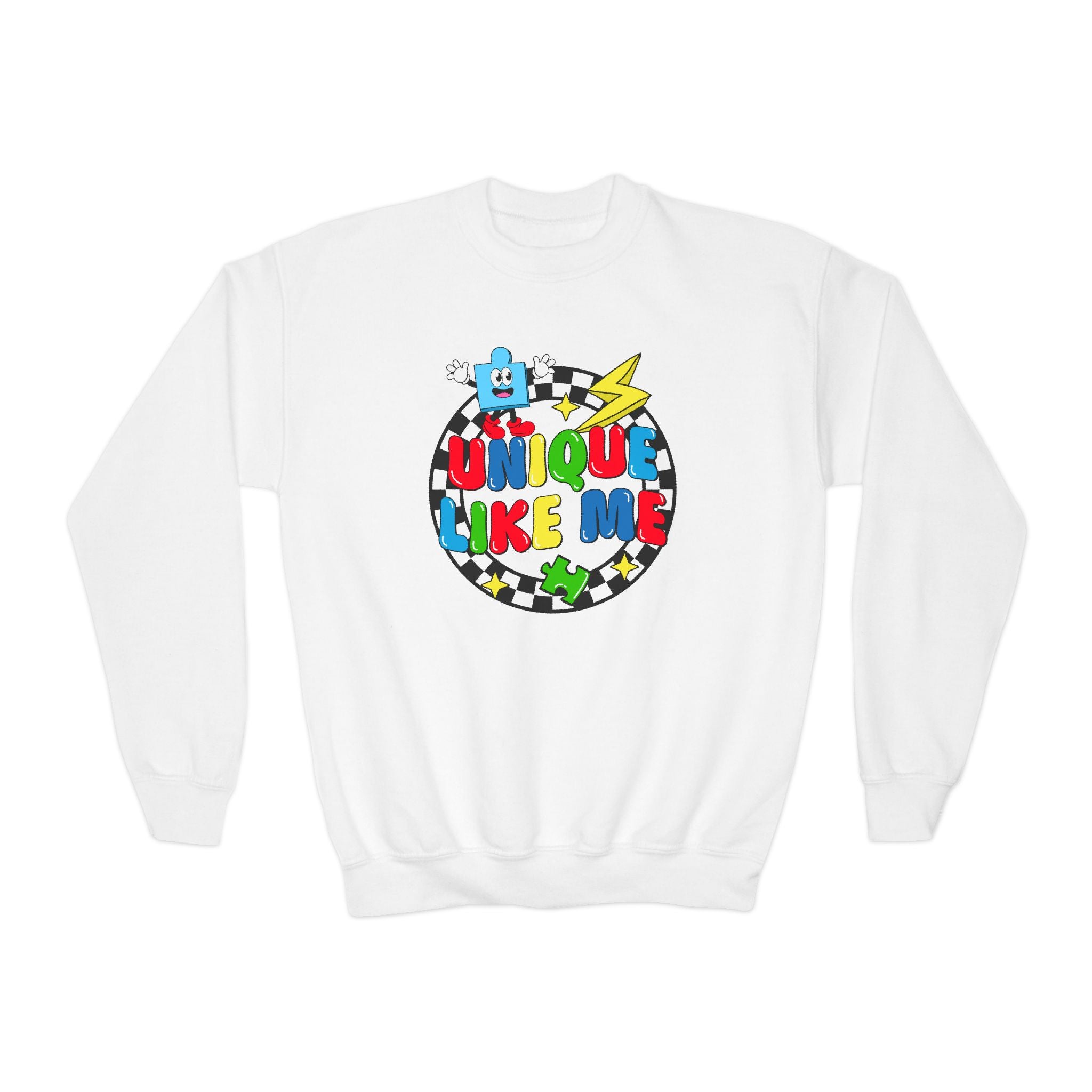 Unique Like Me, Youth Crewneck Sweatshirt