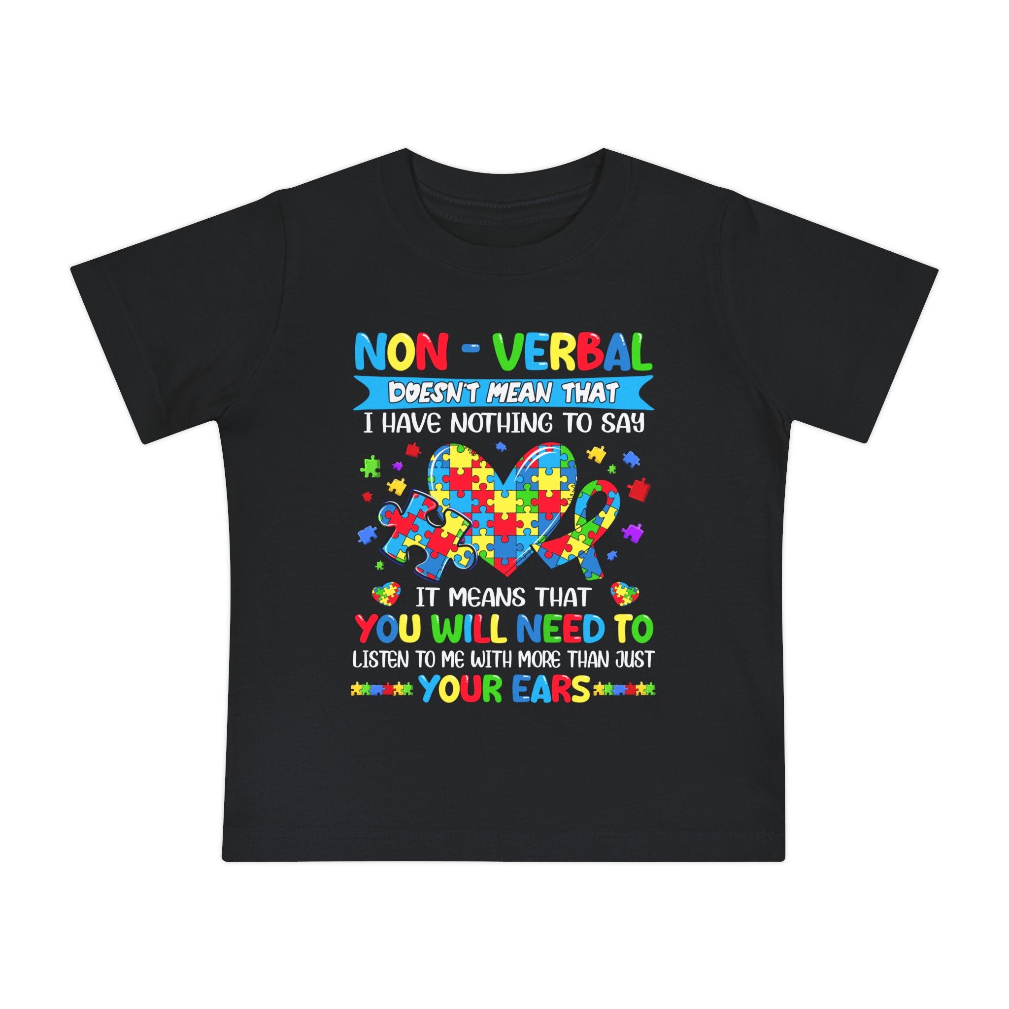 Non Verbal Autism Awarenss, Baby Short Sleeve T-Shirt