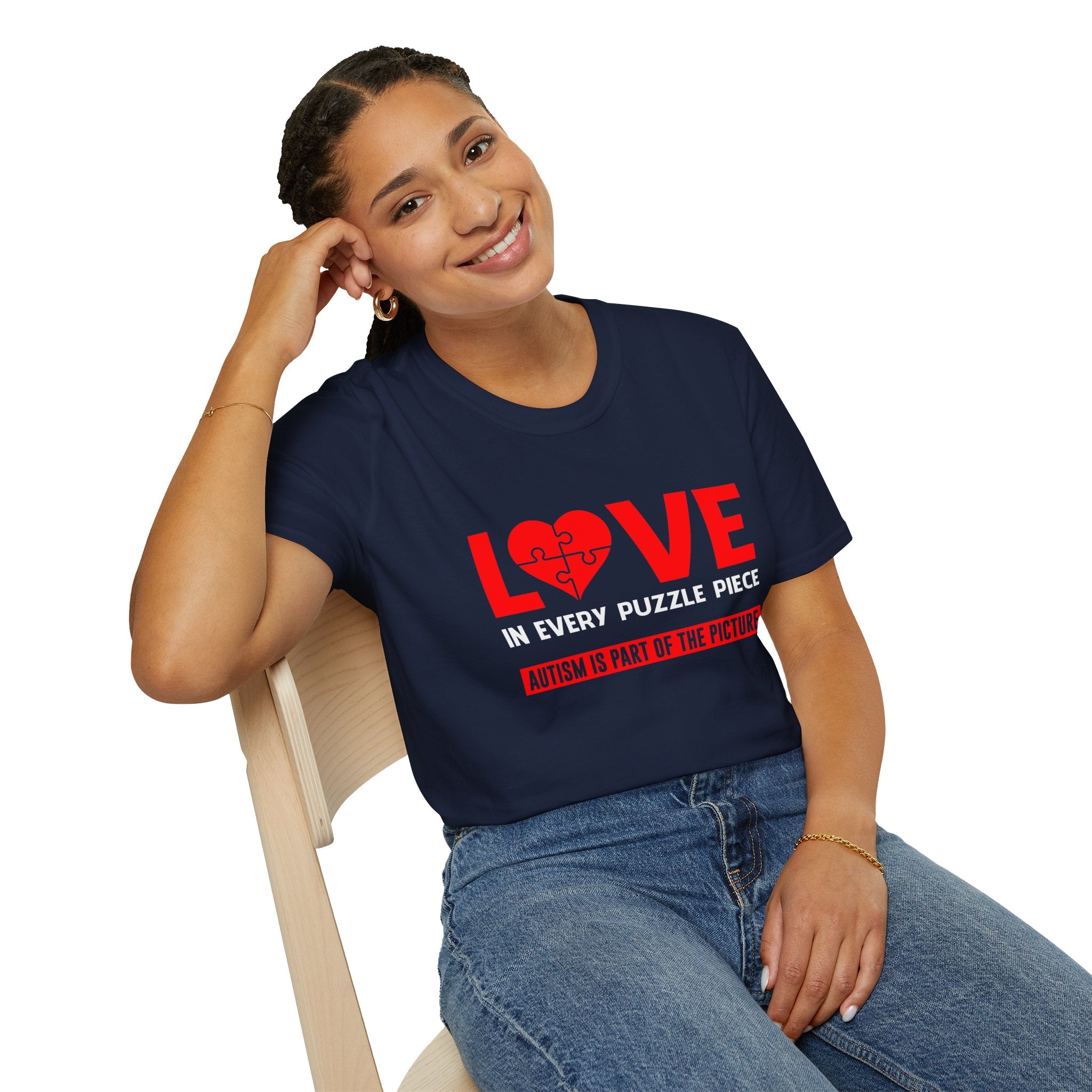 Love in every puzzle Autism Awareness , Adult T-Shirt