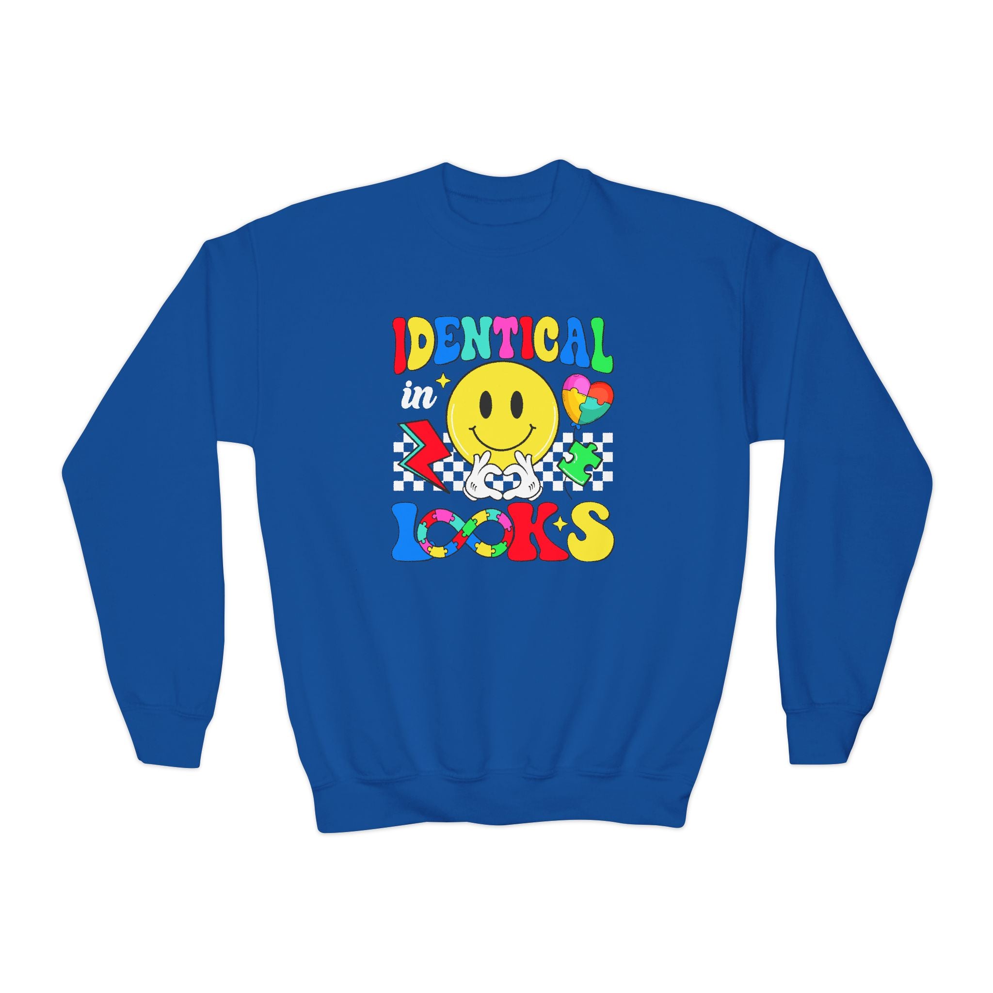 Identical in Looks, Youth Crewneck Sweatshirt