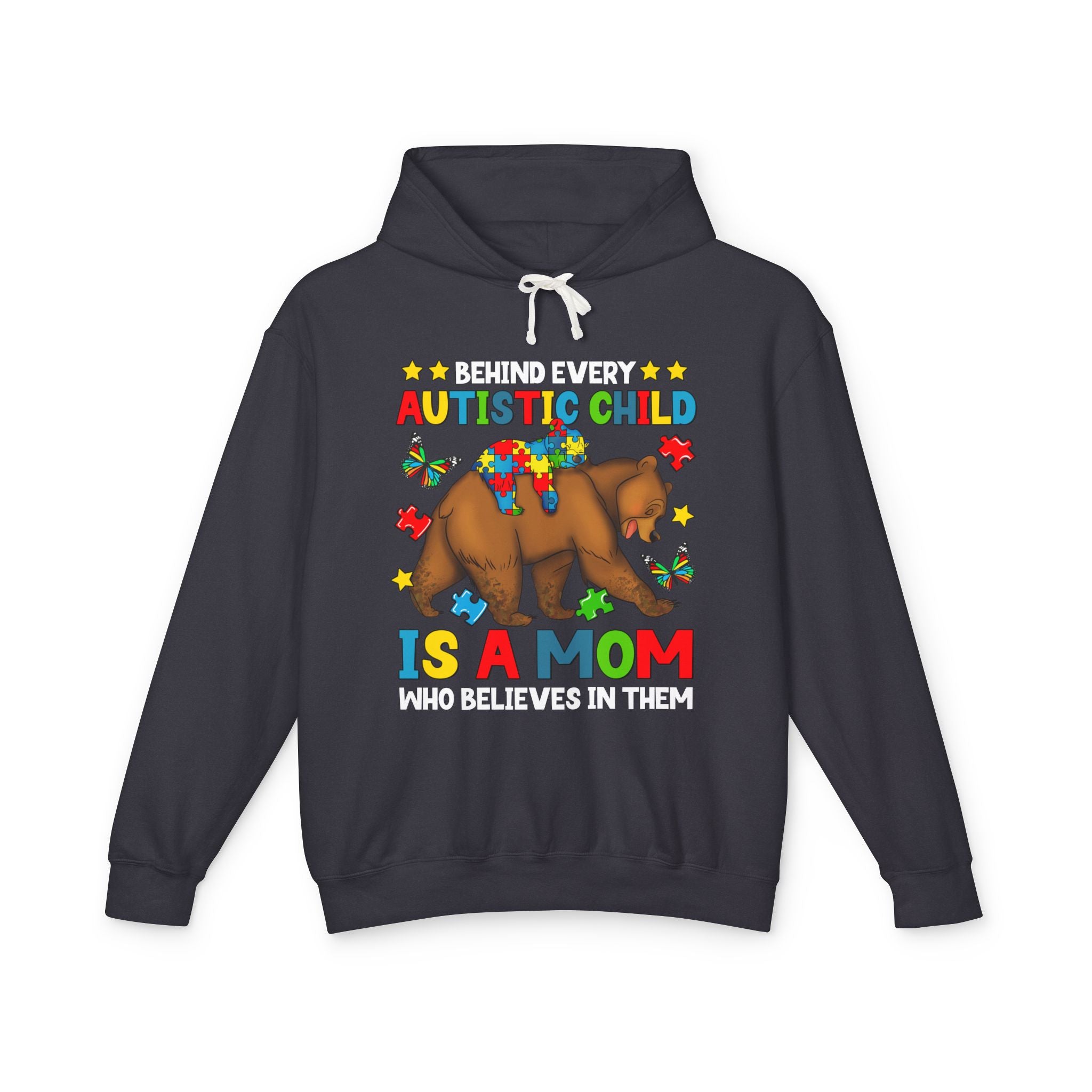 Behind Every Autistic Child, Autism Awareness Adult Hoodie