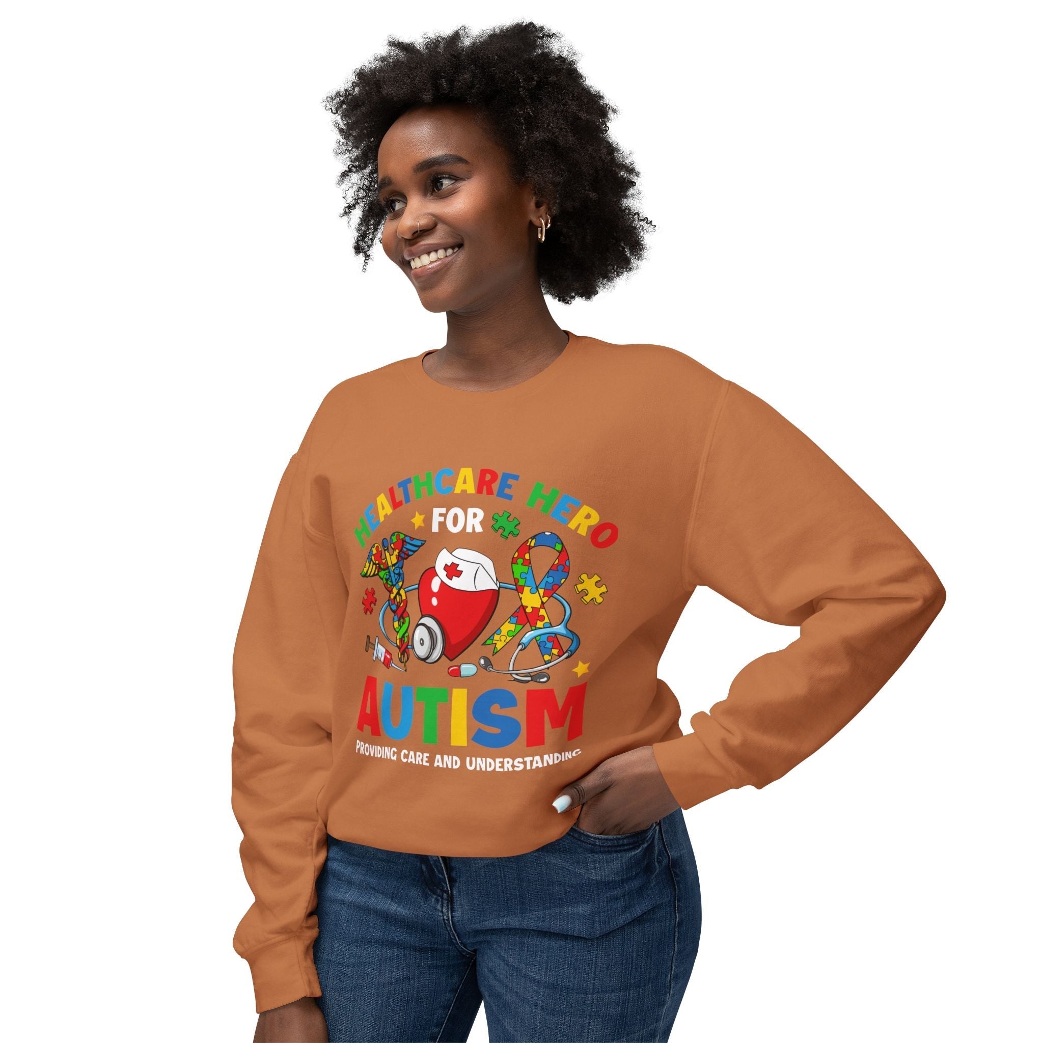 "Healthcare Hero Autism Awareness Sweatshirt – 'Healthcare