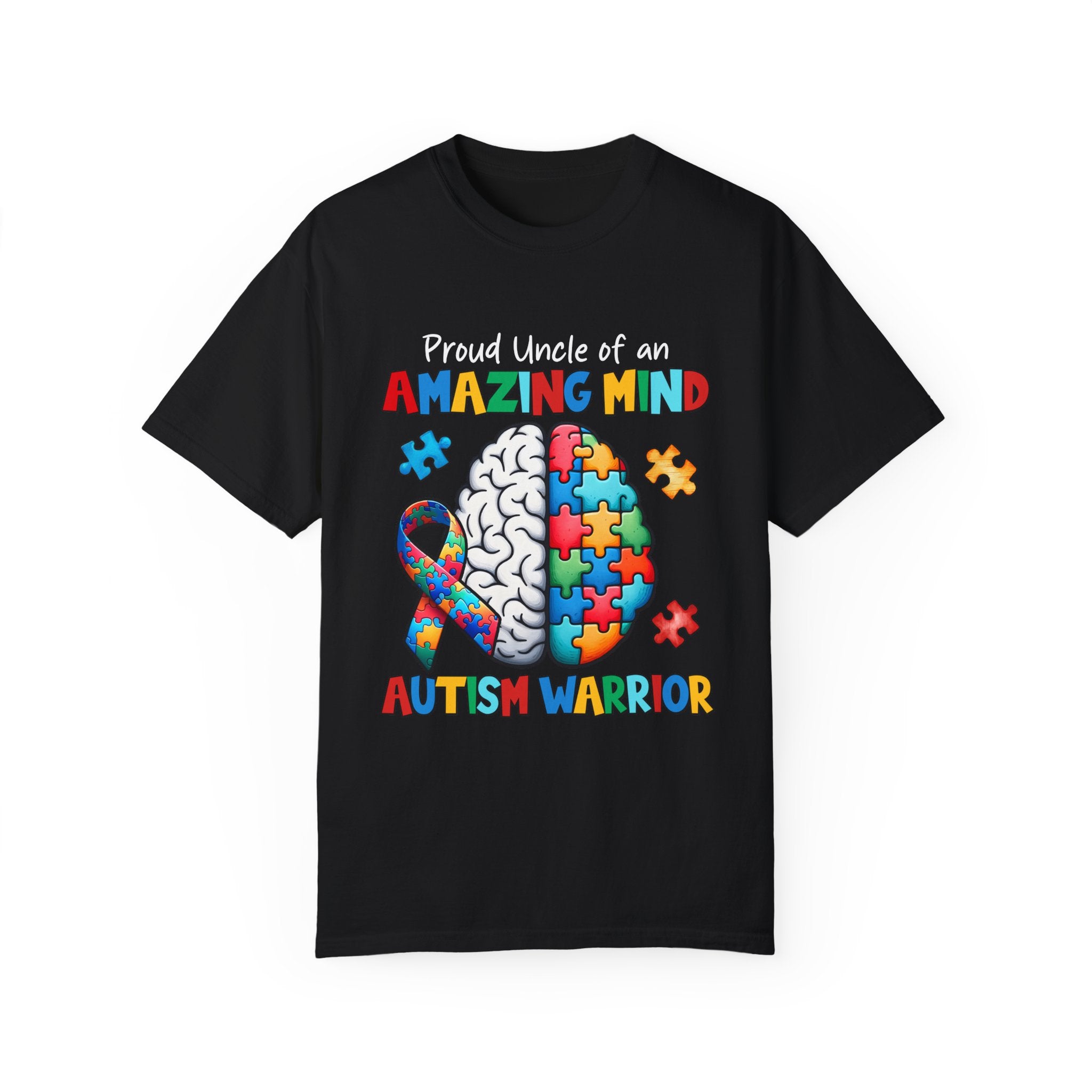 Proud Uncle of an Amazing Mind Adult T-Shirt | Autism Warrior | Autism Support Gift for Uncles