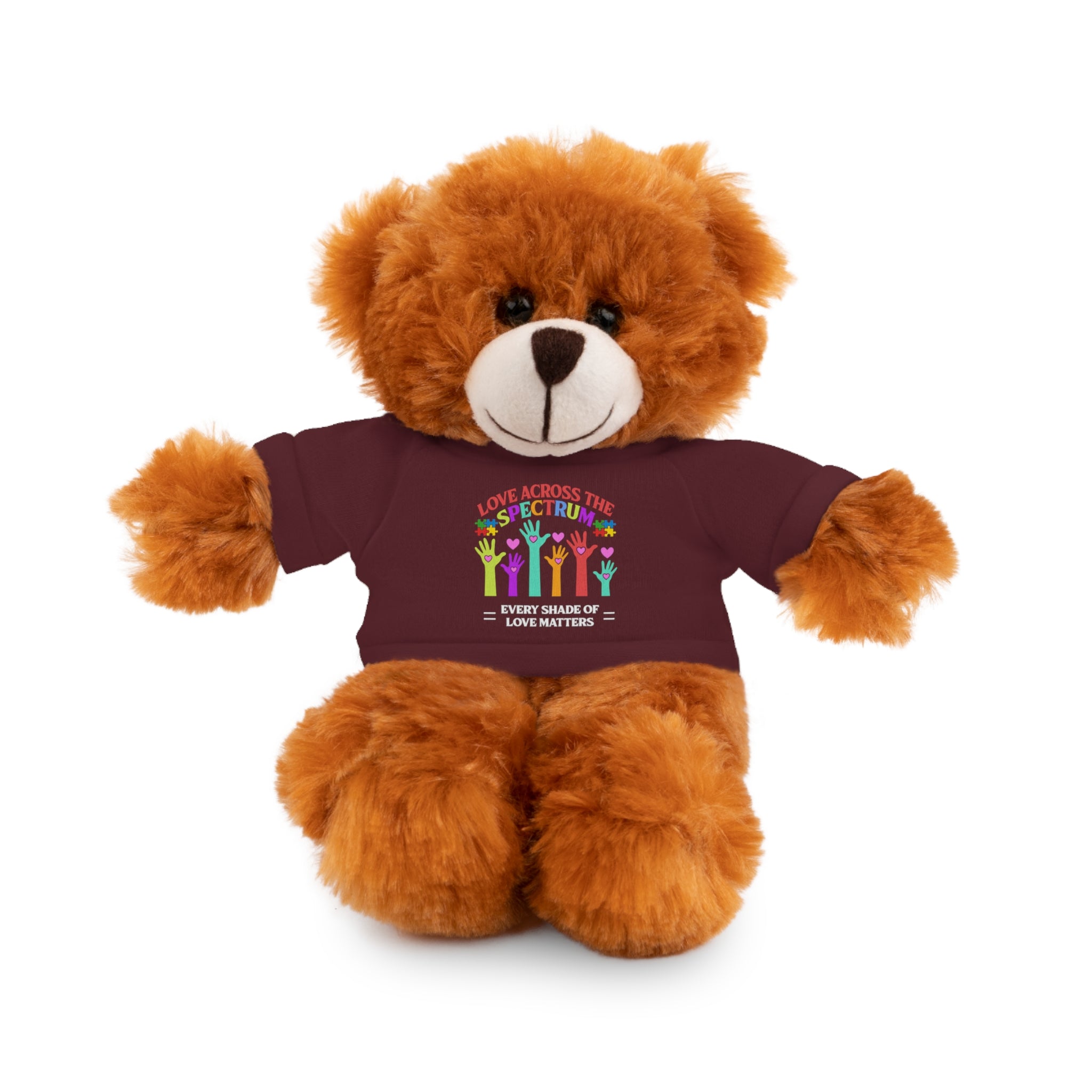 Love Across the Spectrum, Austim Stuffed Teddy Bear with Tee