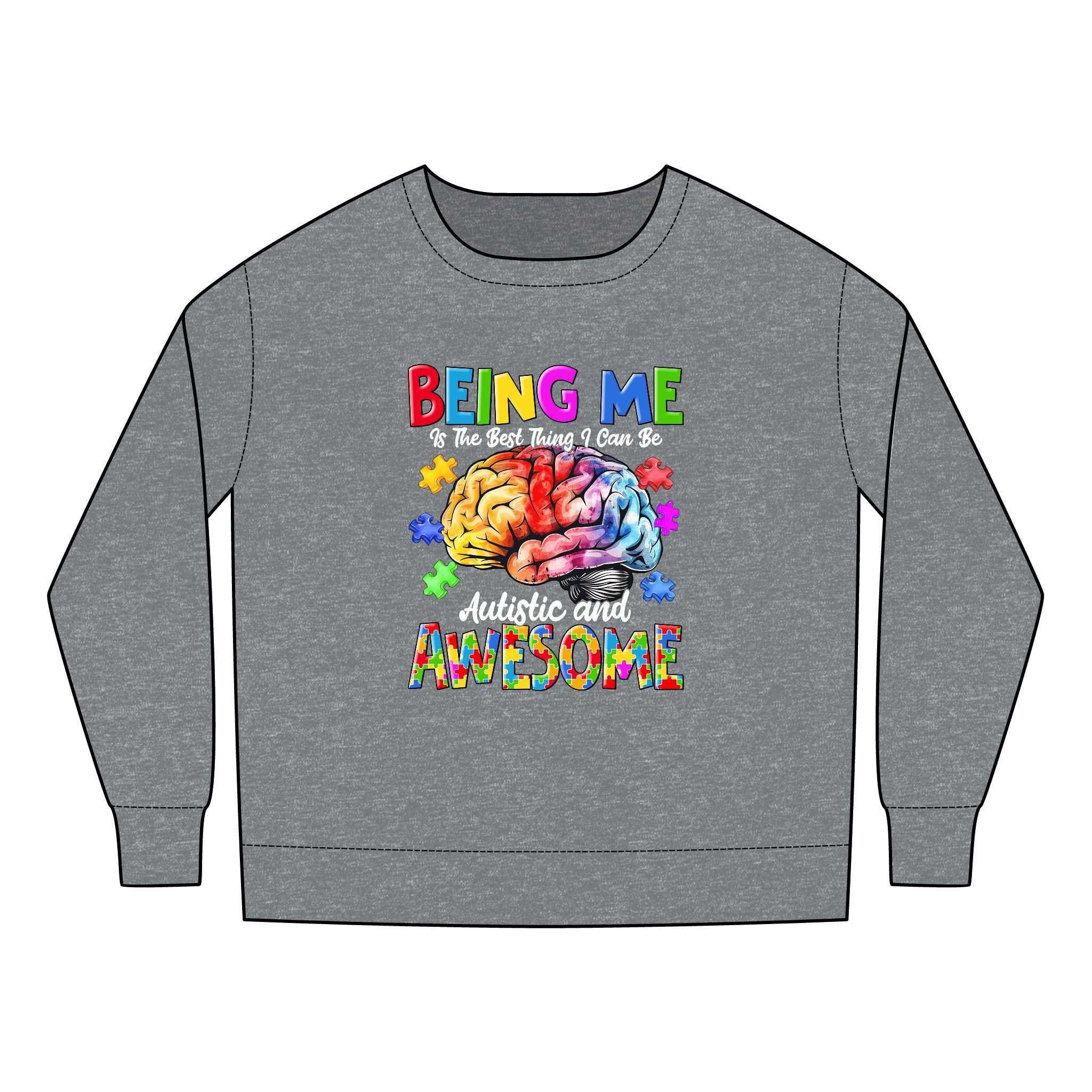 Autistic & Awesome, Autism Awareness Toddler Sweatshirt