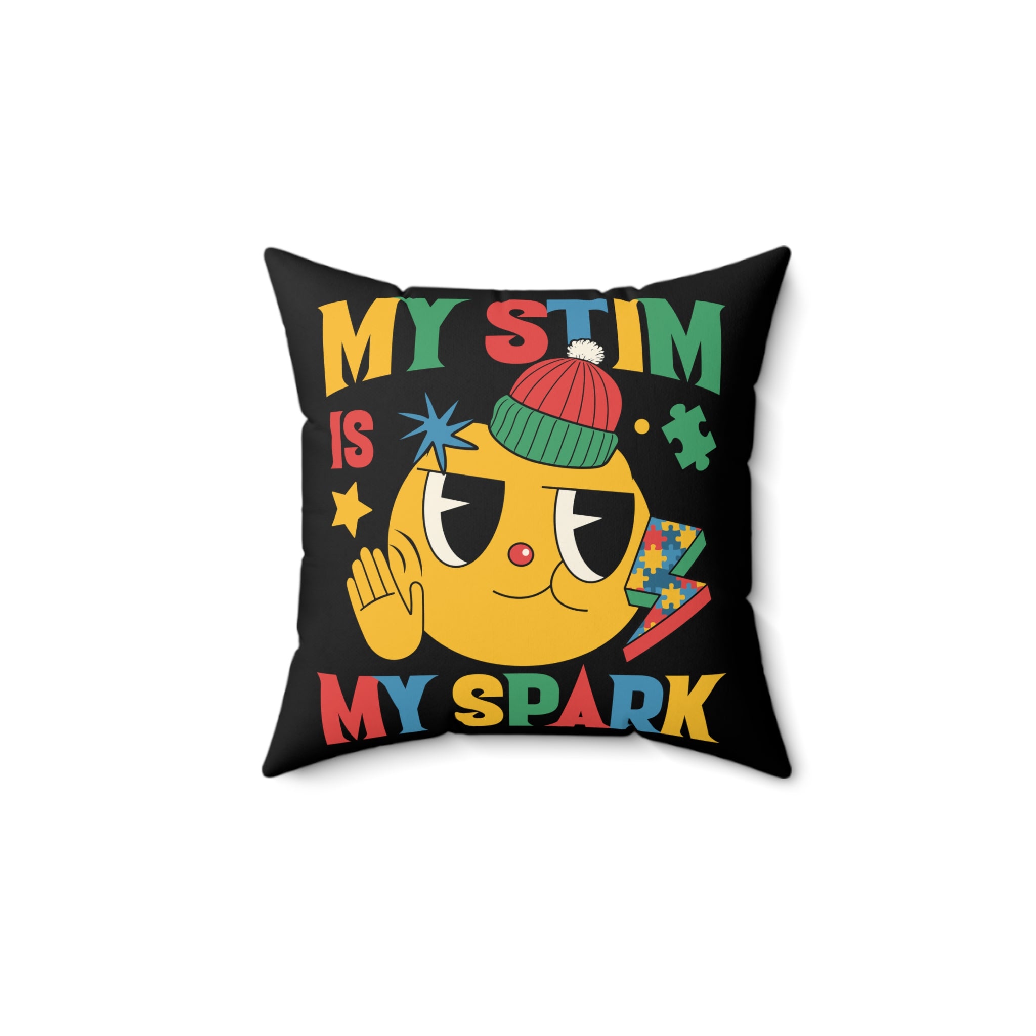 My Spark Nonverbal Austim Spun Polyester Square Pillow