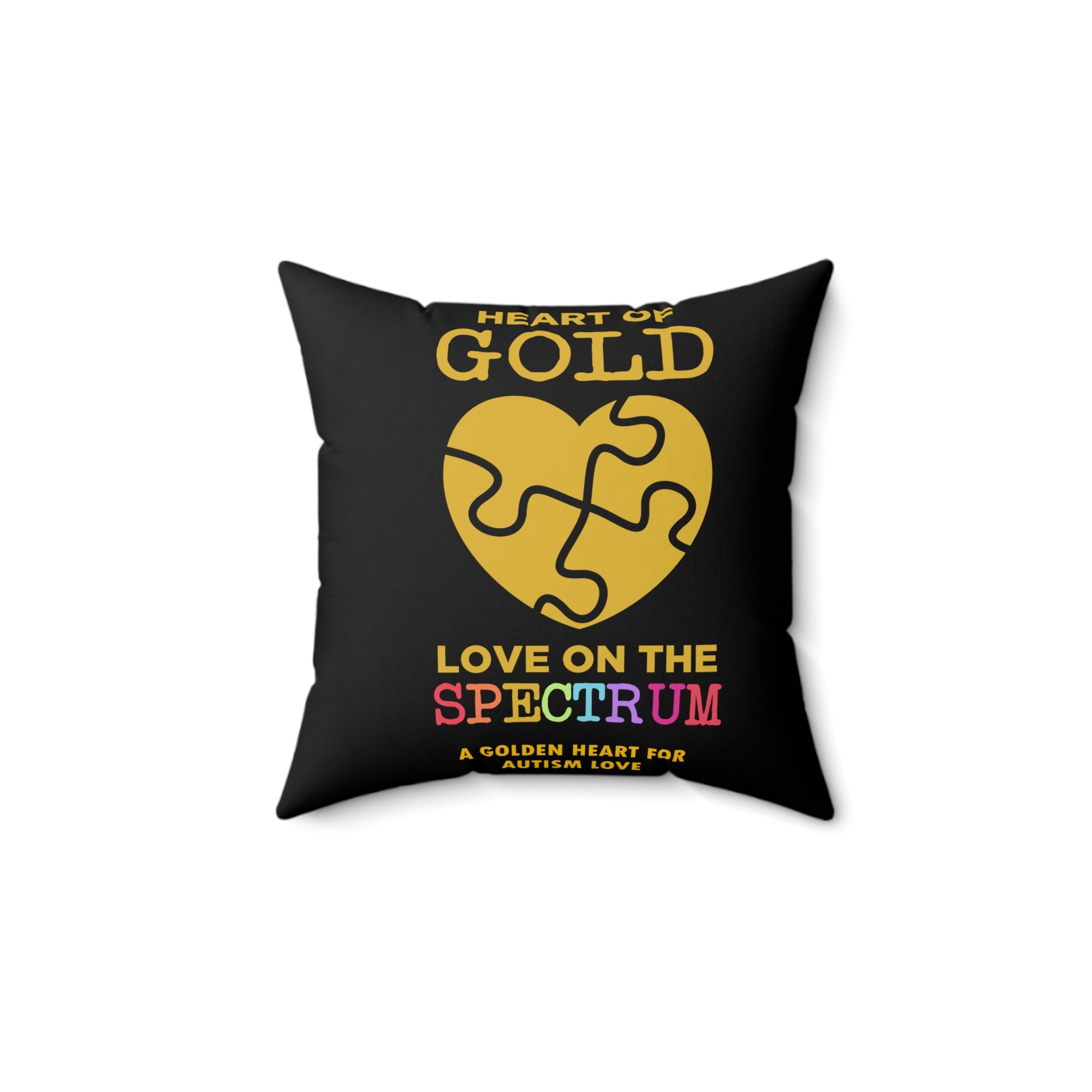 Heart Of Gold Spun Polyester Square Pillow