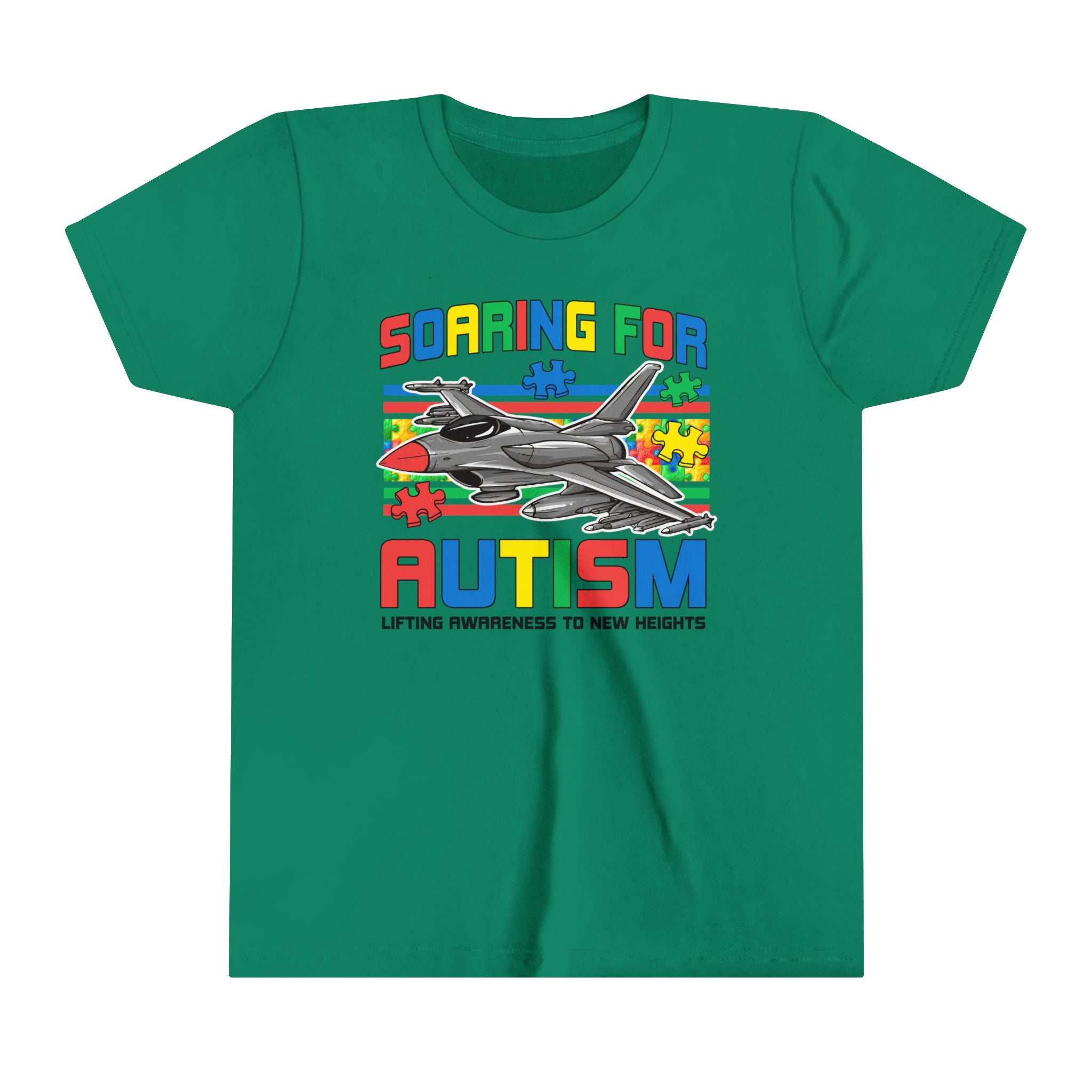 Soaring for Autism Awareness Children's T-Shirt | Airforce-Inspired Autism Support Tee