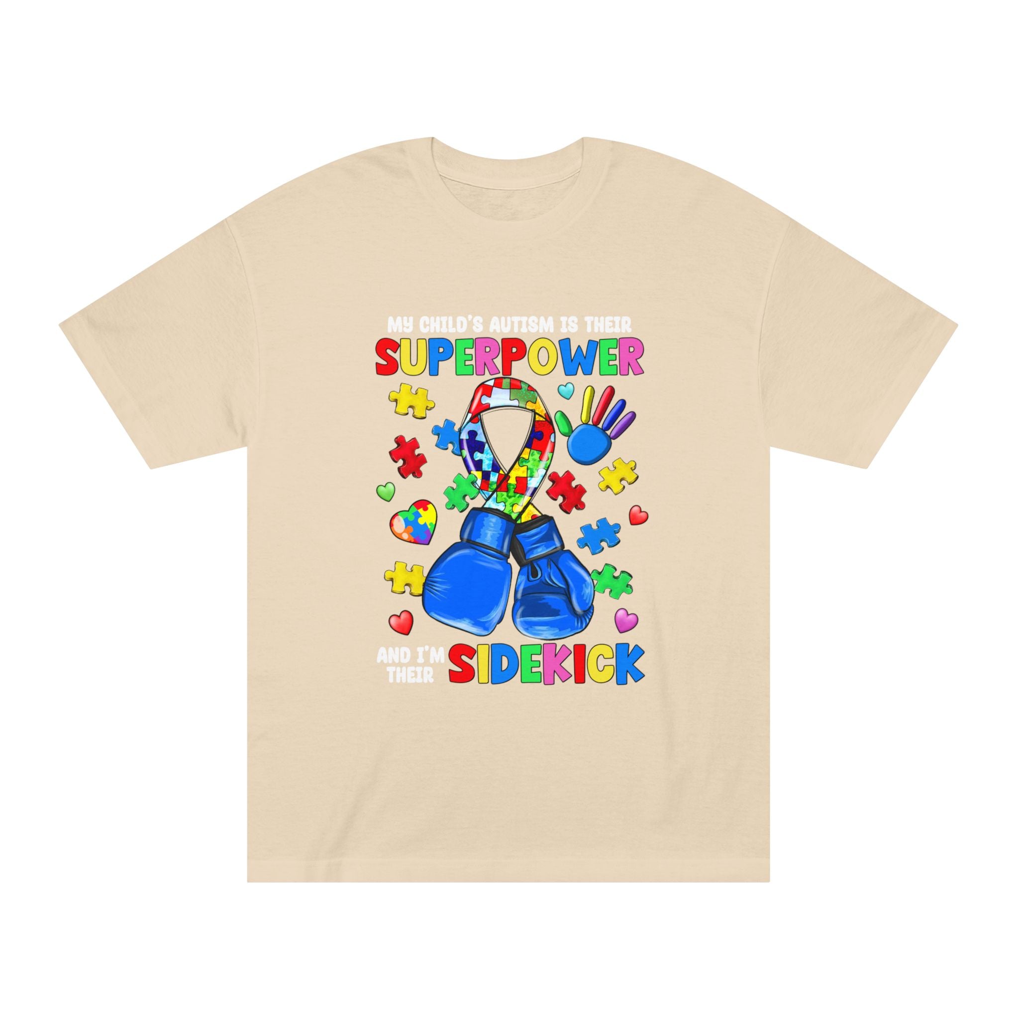 My Child’s Superpower Is Their Autism, and I’m Their Sidekick, Autism Support T-Shirt for Adults