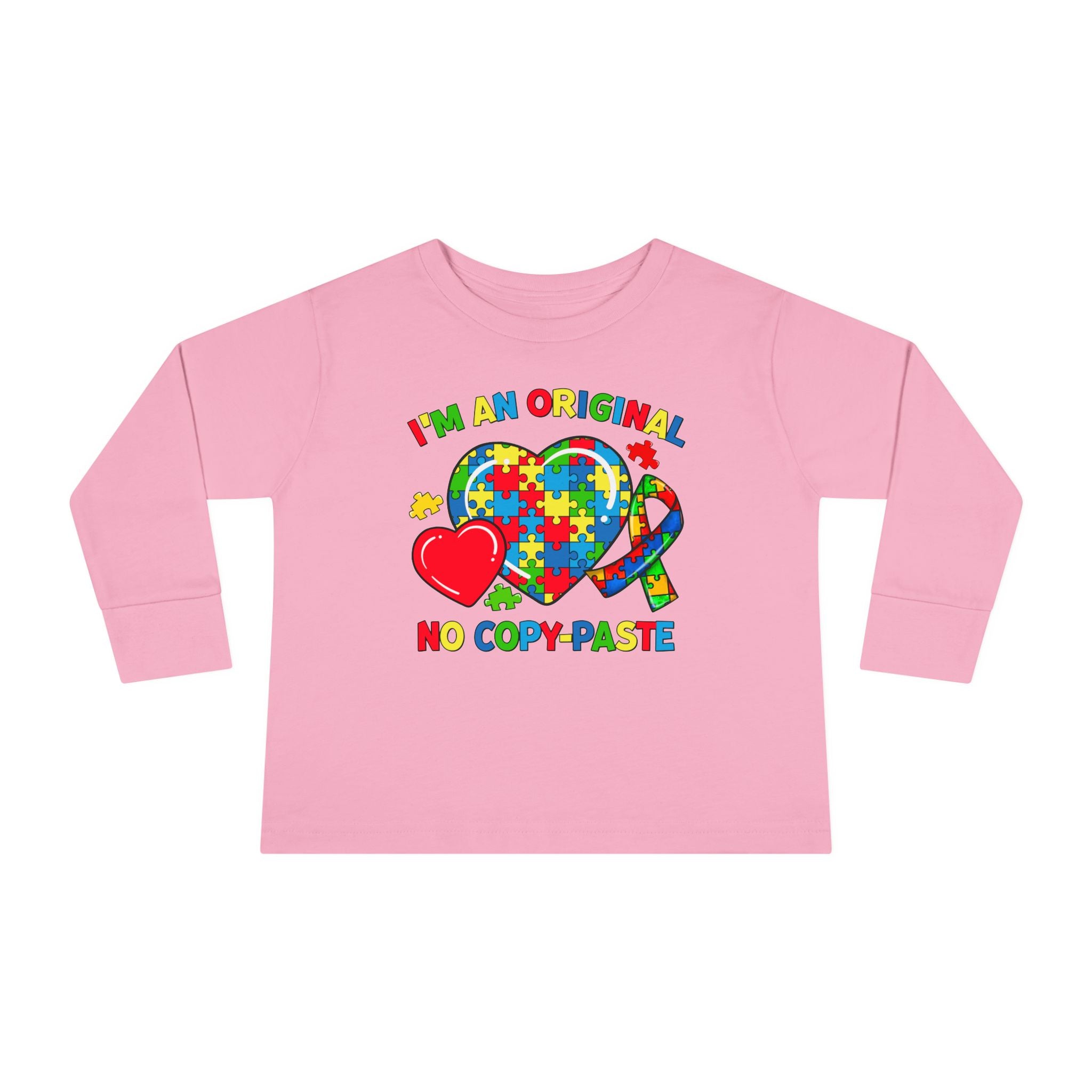 Im an Original No Copy Paste Here, Autism Awareness, Long Sleeve Toddler Shirt