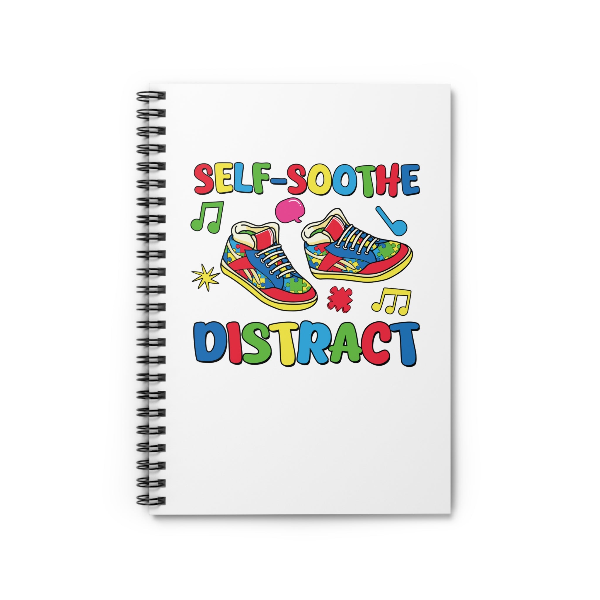 Distract Spiral Notebook - Ruled Line