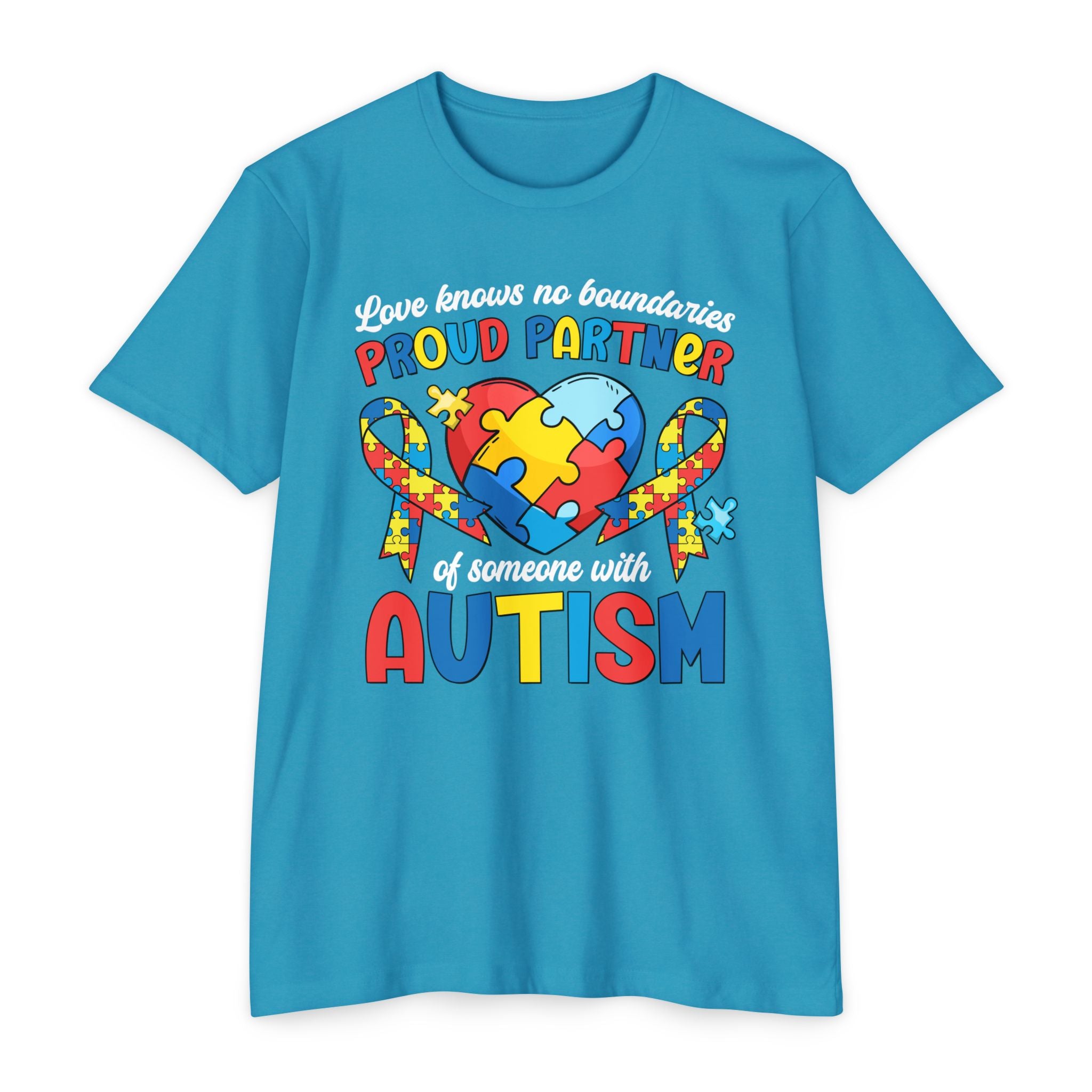 Proud Partner, Autism Advocate, Unisex CVC Adult Jersey T-shirt