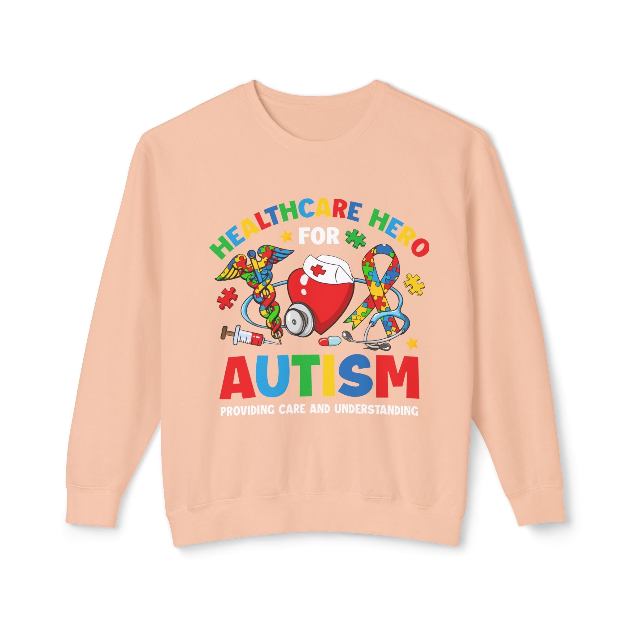 "Healthcare Hero Autism Awareness Sweatshirt – 'Healthcare