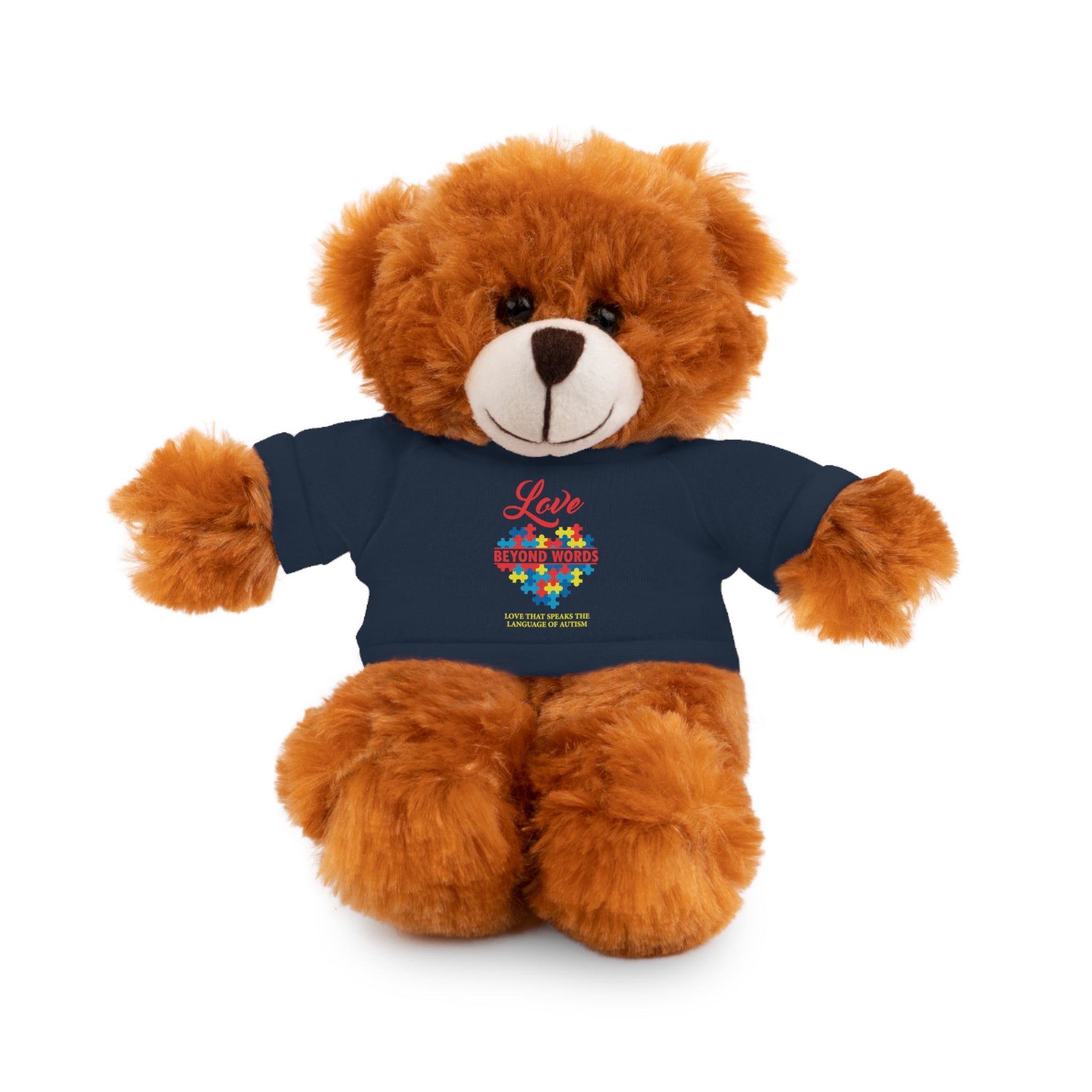 Love Beyond Words, Austim Stuffed Teddy Bear with Tee