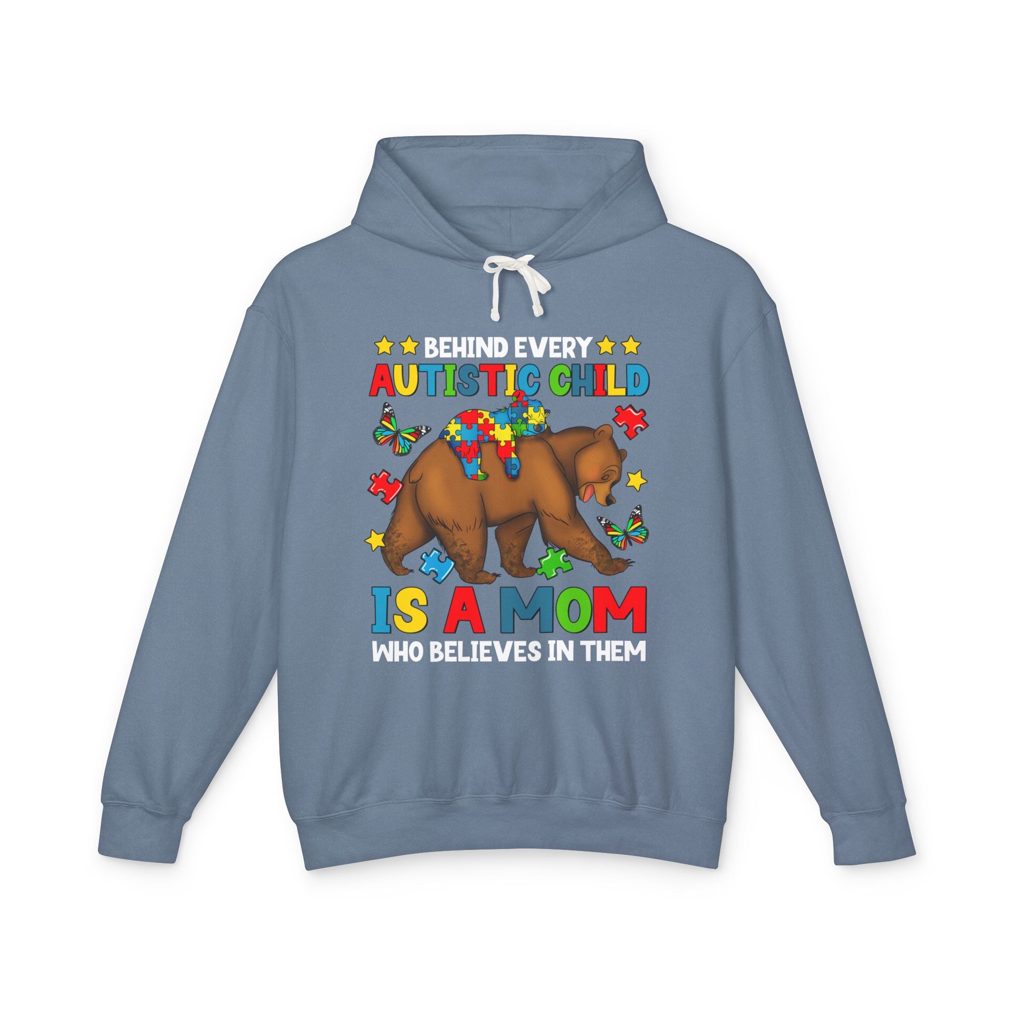 Behind Every Autistic Child, Autism Awareness Adult Hoodie