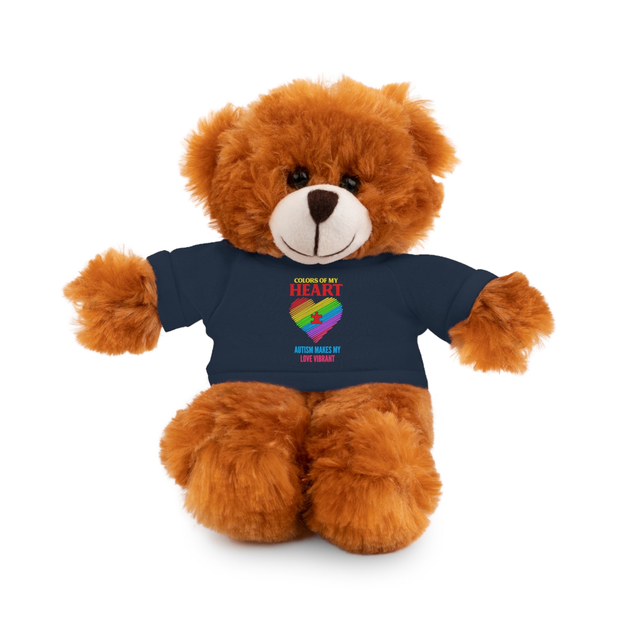 Colors Of My Heart, Austim Stuffed Teddy Bear with Tee