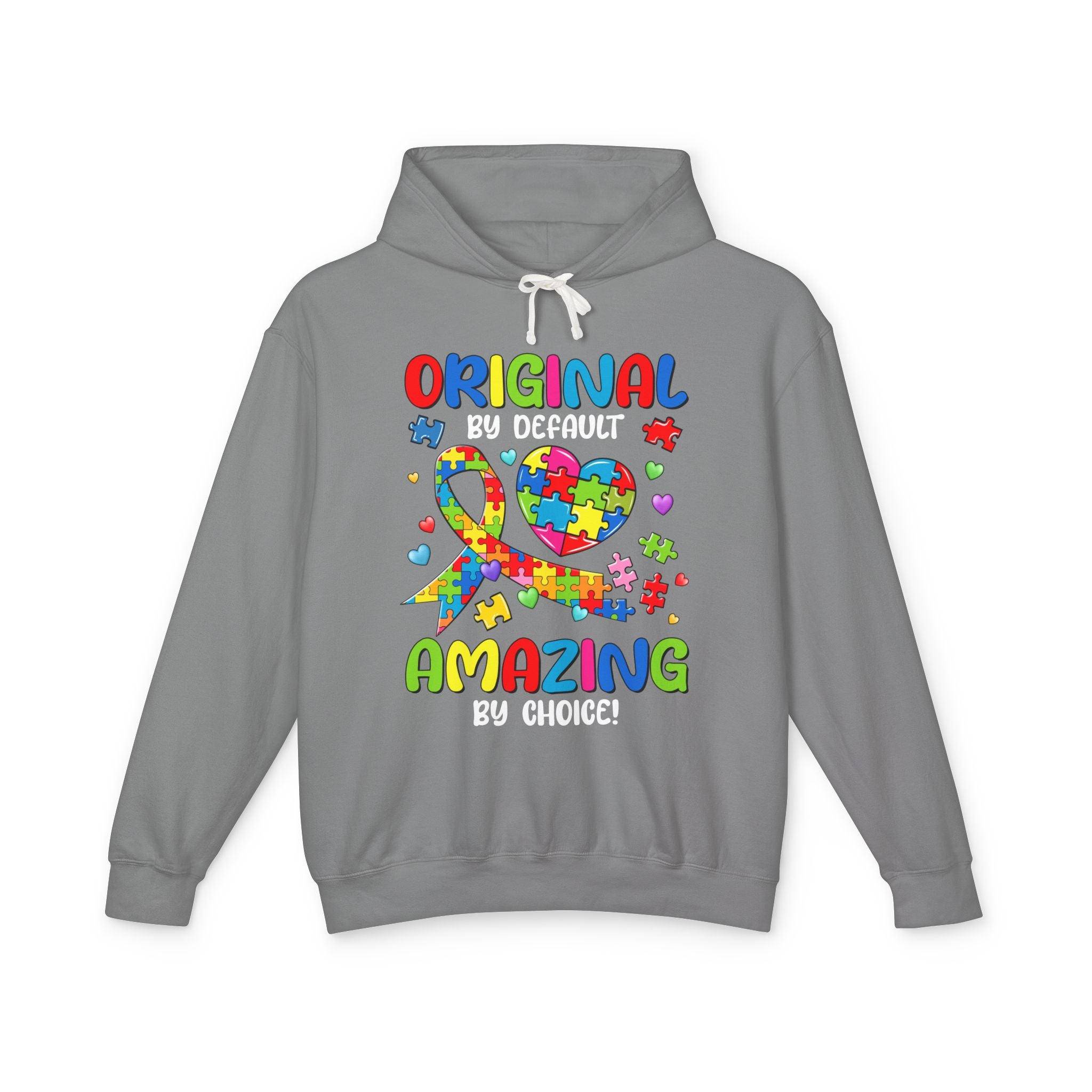 Original By Default Amazing By Choice , Autism Awareness Adult Hoodie