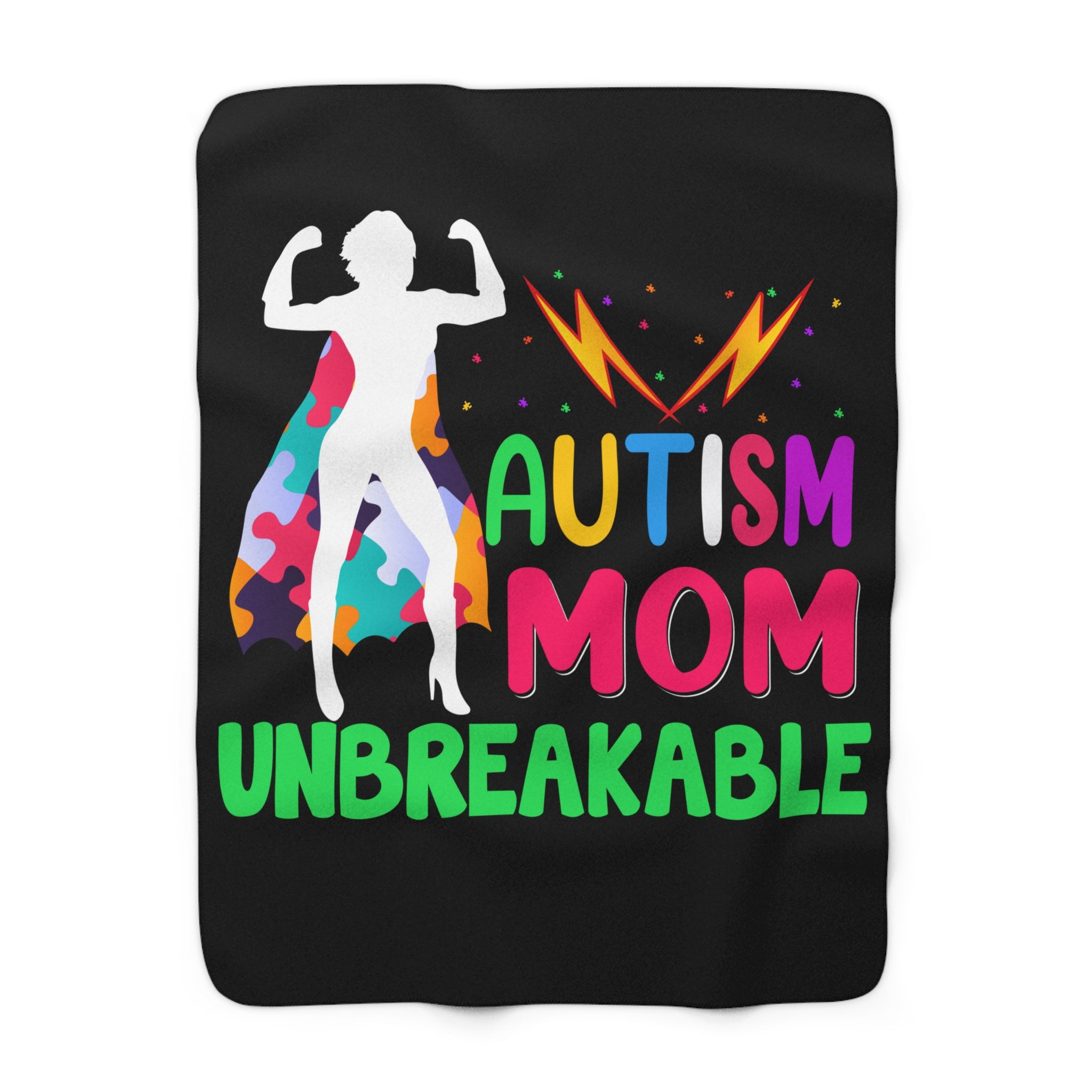 Austim Mom Sherpa Fleece Blanket