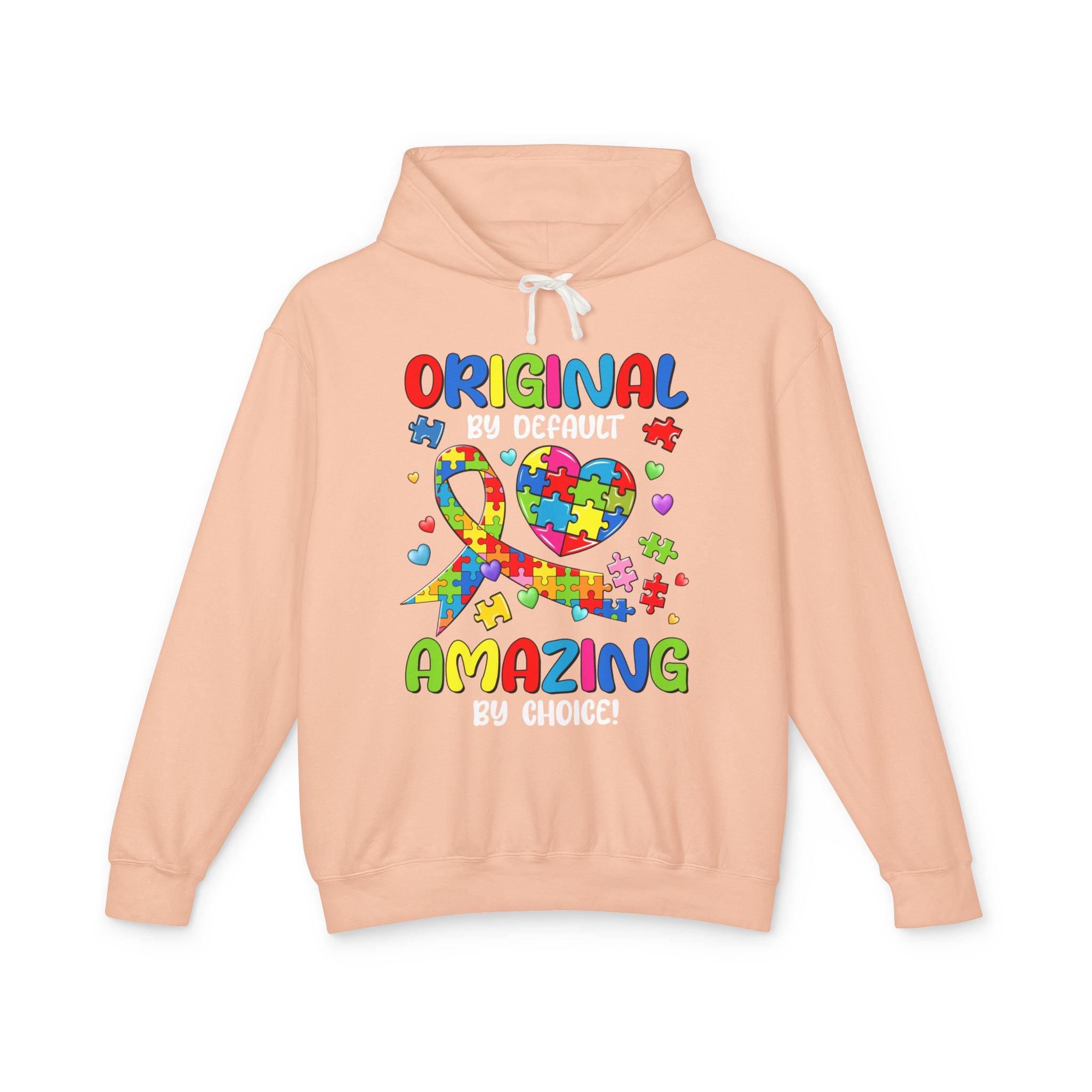 Original By Default Amazing By Choice , Autism Awareness Adult Hoodie