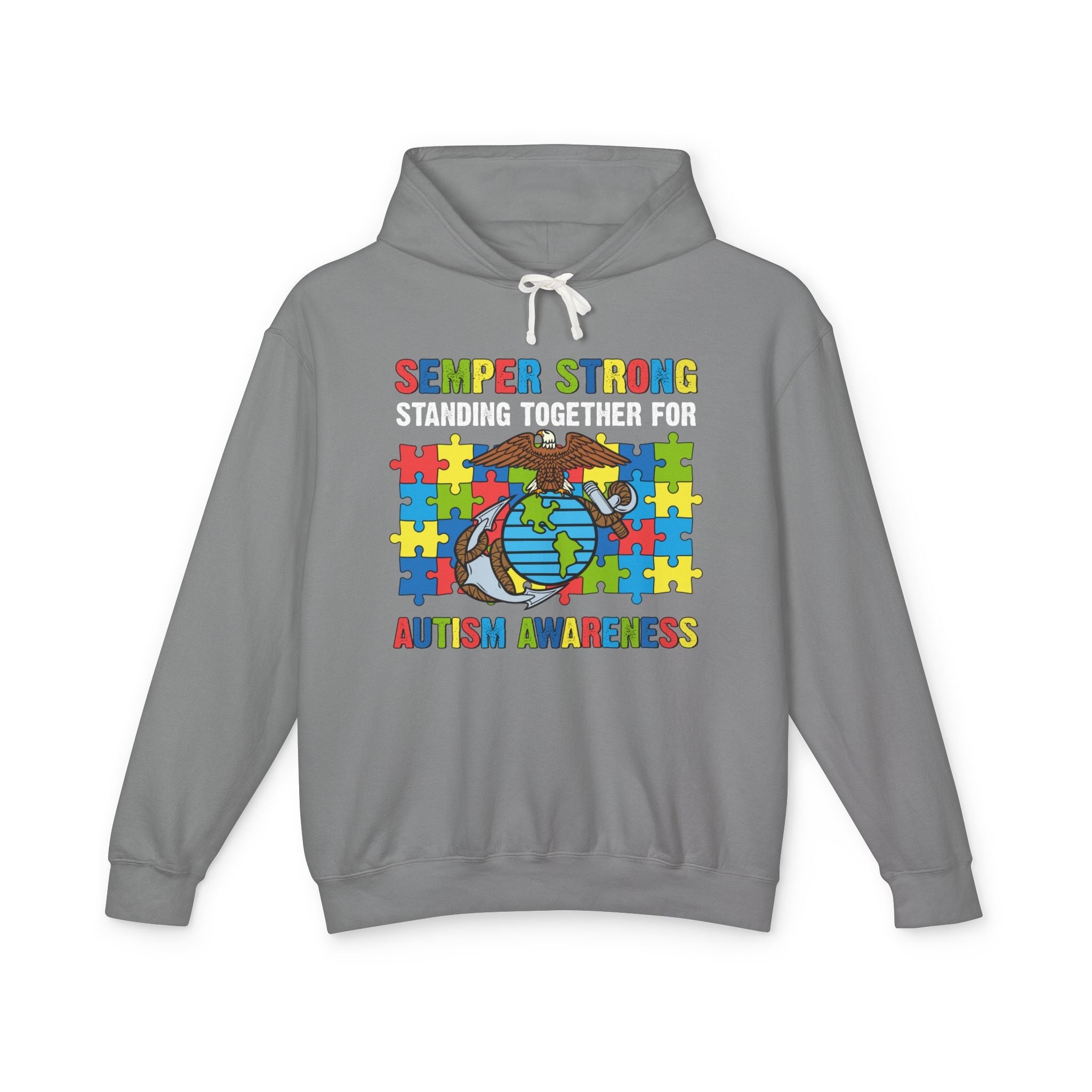 Semper Strong, Autism Awareness, Adult Unisex Hoodie