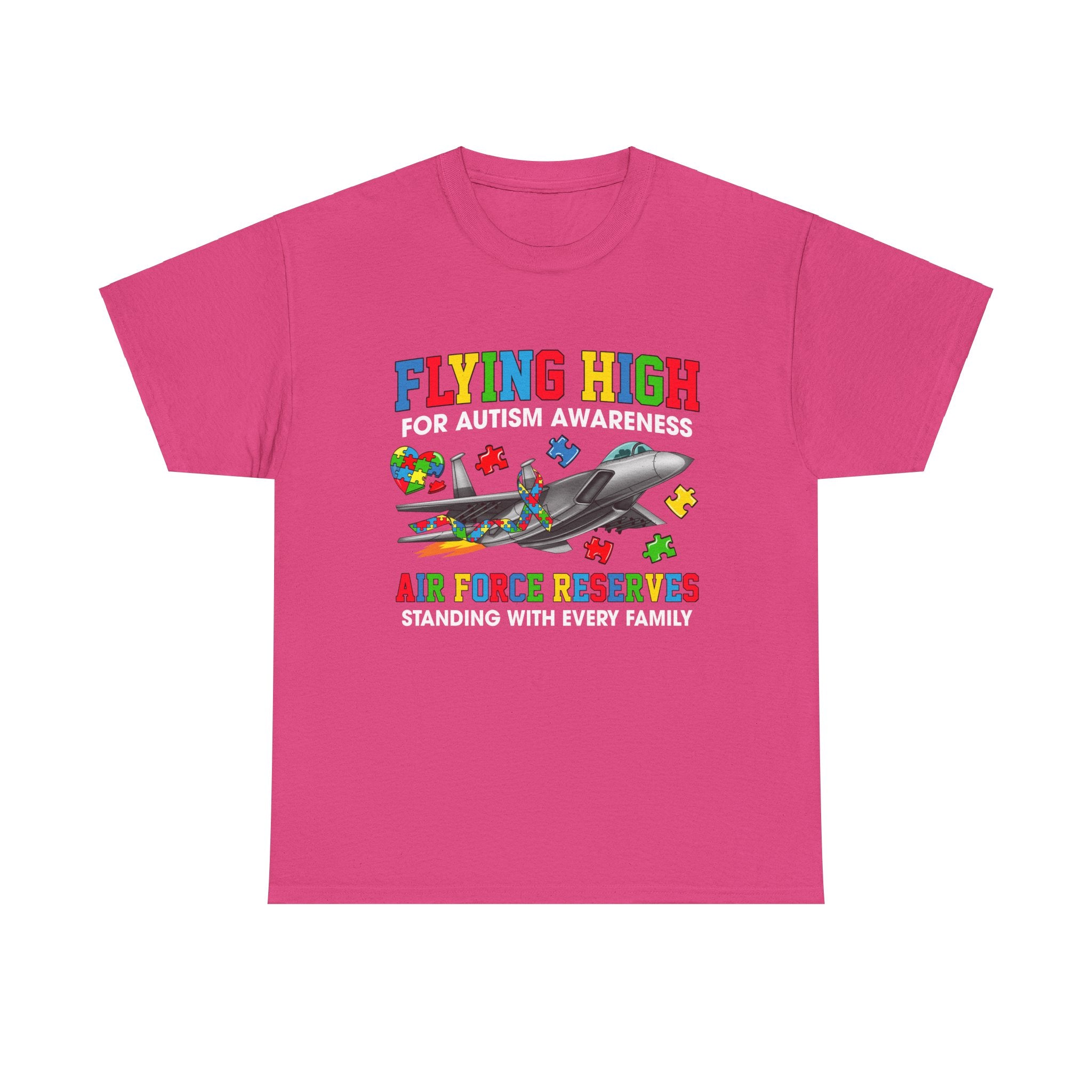 Flying High for Autism Awareness Adult T-Shirt | Airforce Reserves Support Tee