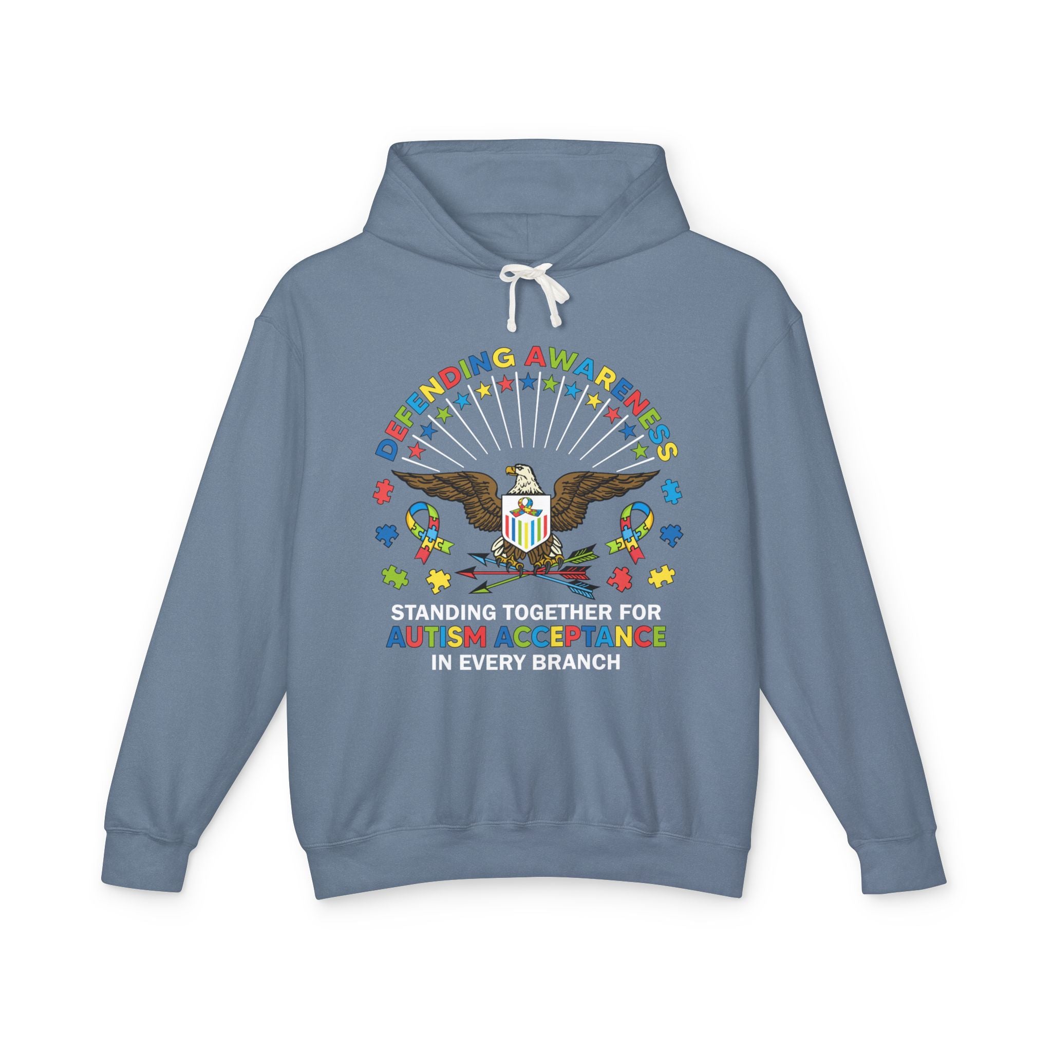 Defending Awareness, Autism Awareness Adult Hoodie