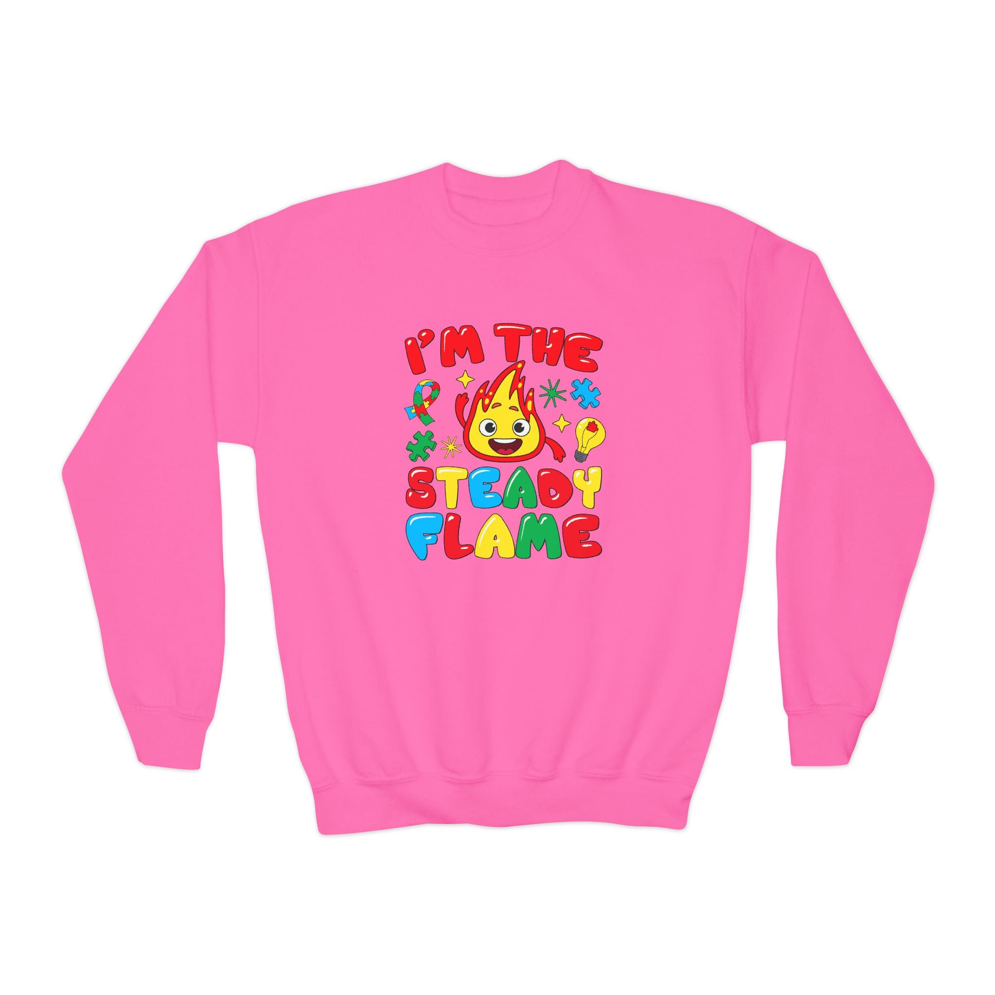 I'm The Steady Flame, Youth Crewneck Sweatshirt