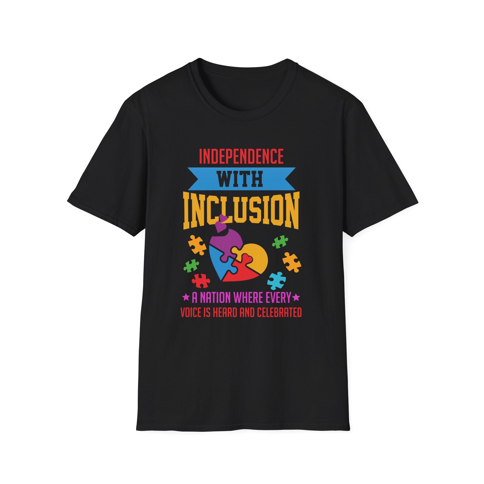 Independence with inclusion Autism Awareness , Adult T-Shirt