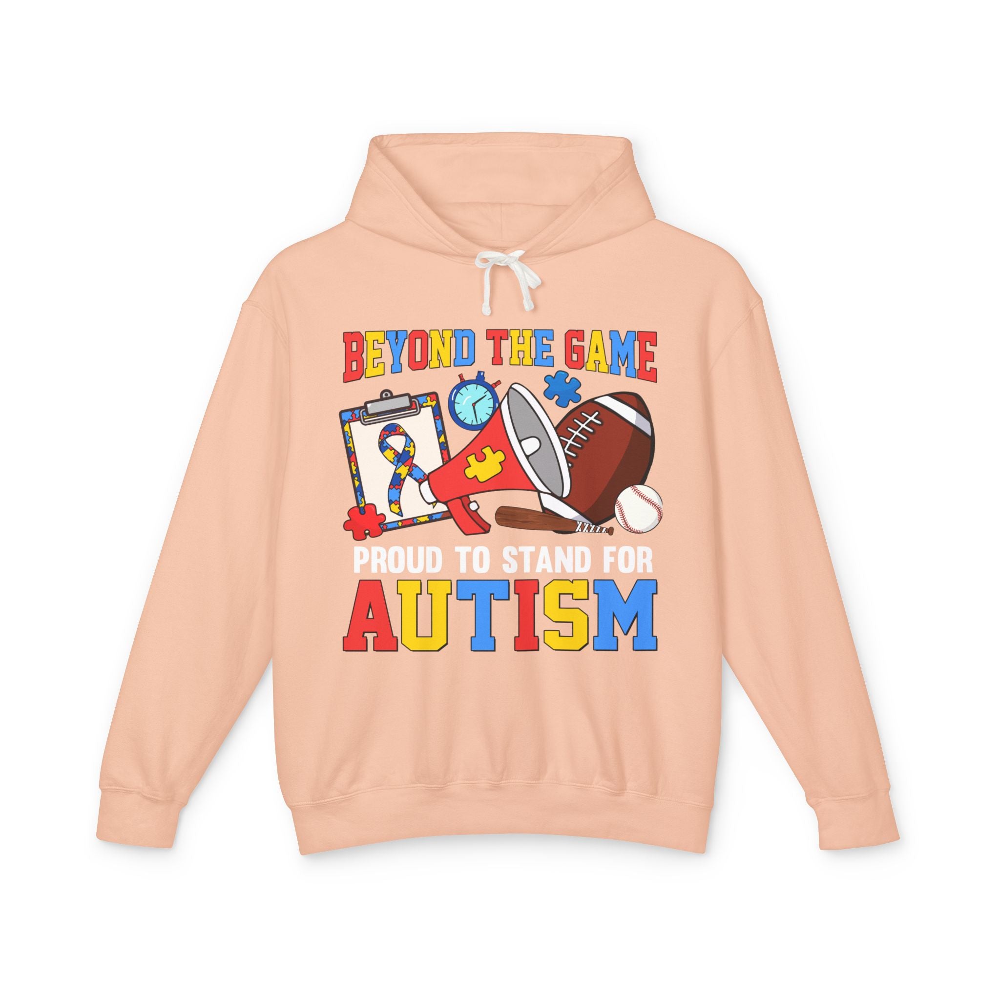 Beyond the Game, Proud to Stand for Autism, Autism Awareness Adult Hoodie