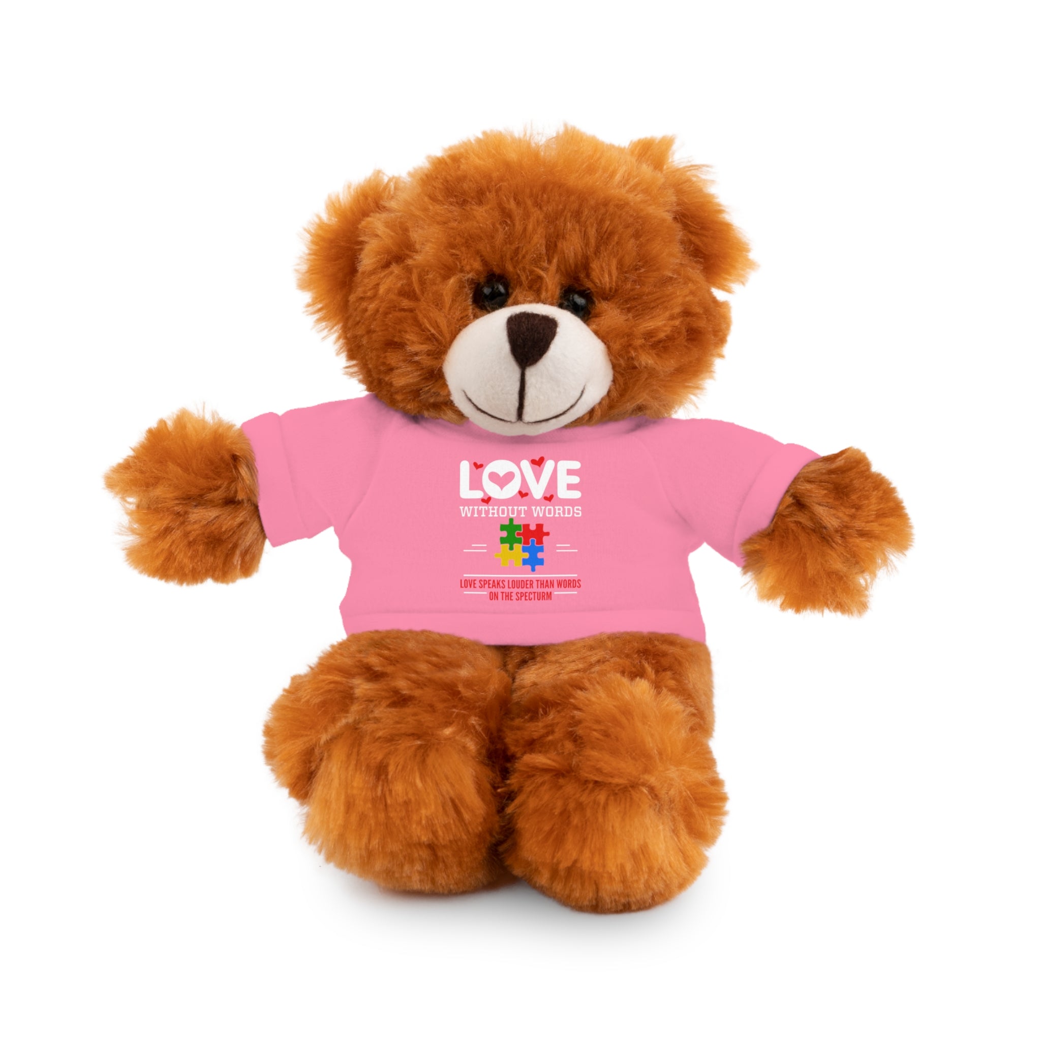 Love Without Words Austim Stuffed Teddy Bear with Tee