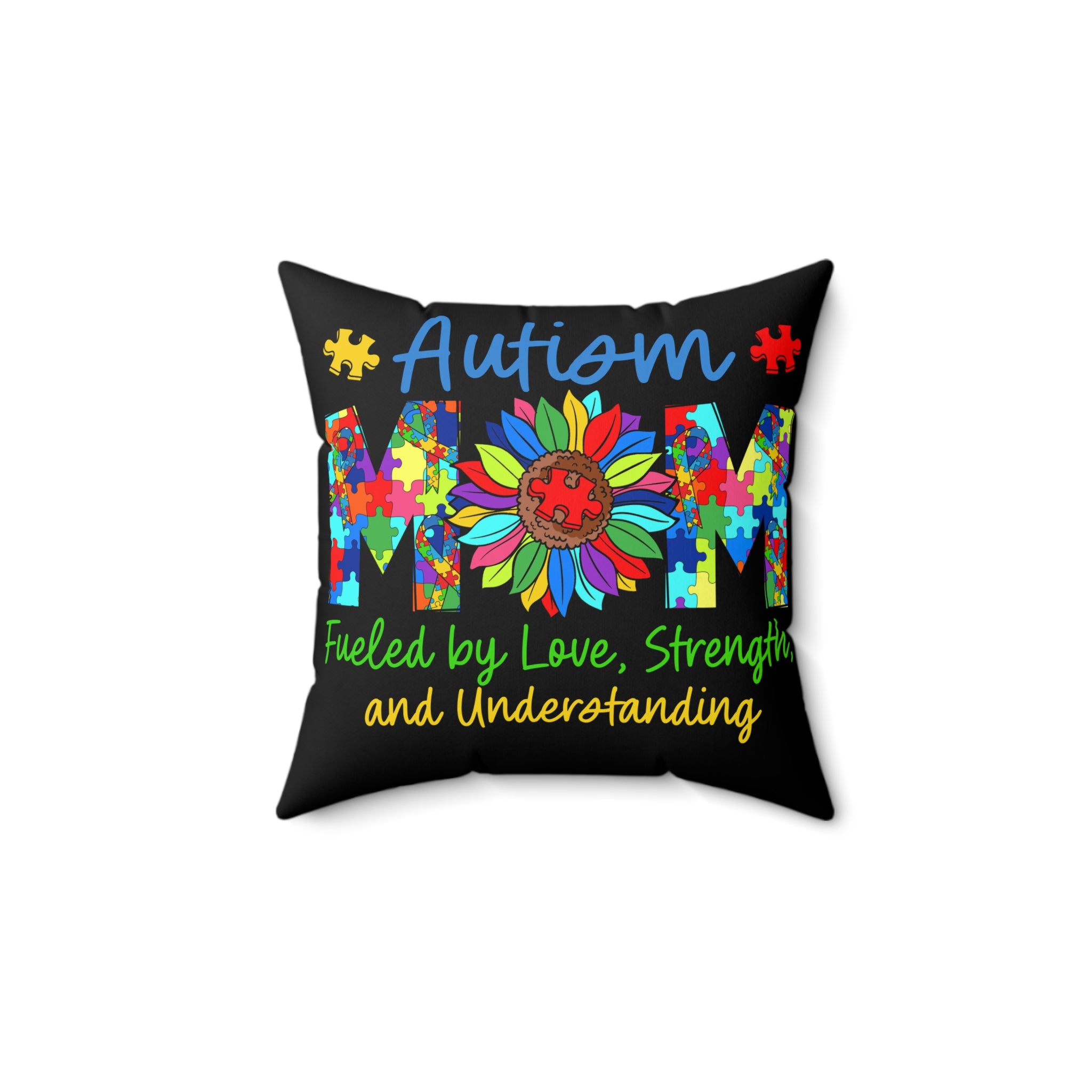 Fueled By Love Austim Spun Polyester Square Pillow