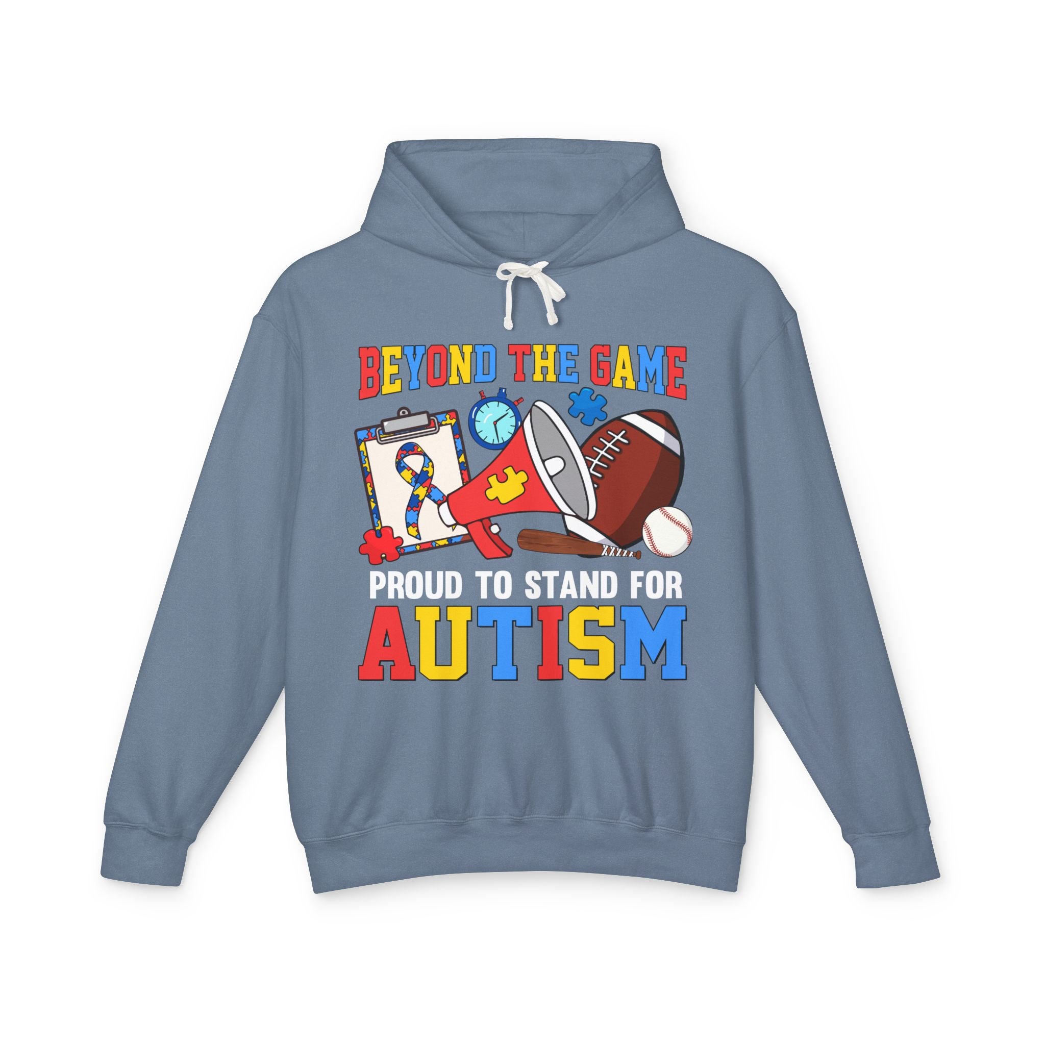 Beyond the Game, Proud to Stand for Autism, Autism Awareness Adult Hoodie