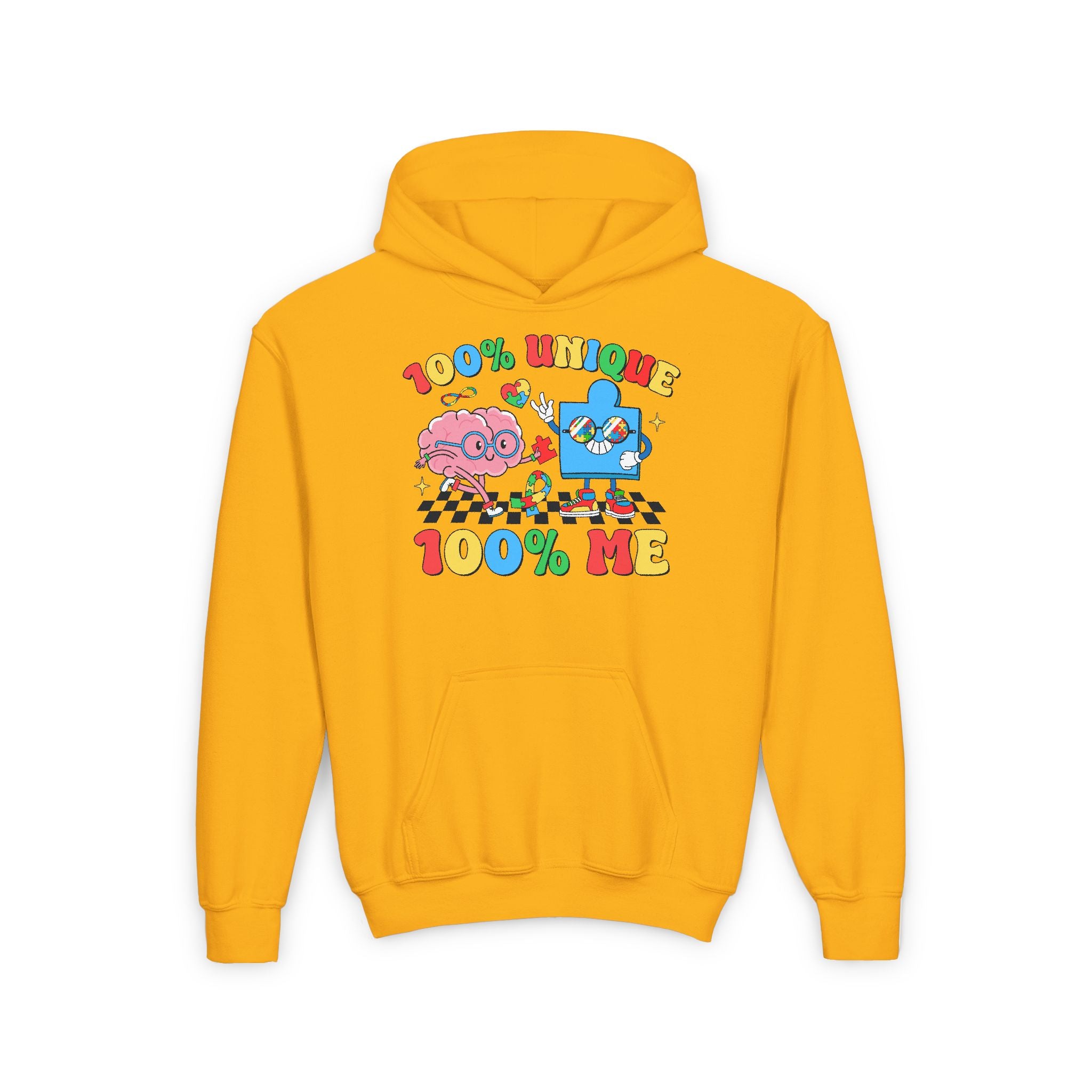 Unique me 100% me, Autism Awareness, Youth Hoodie