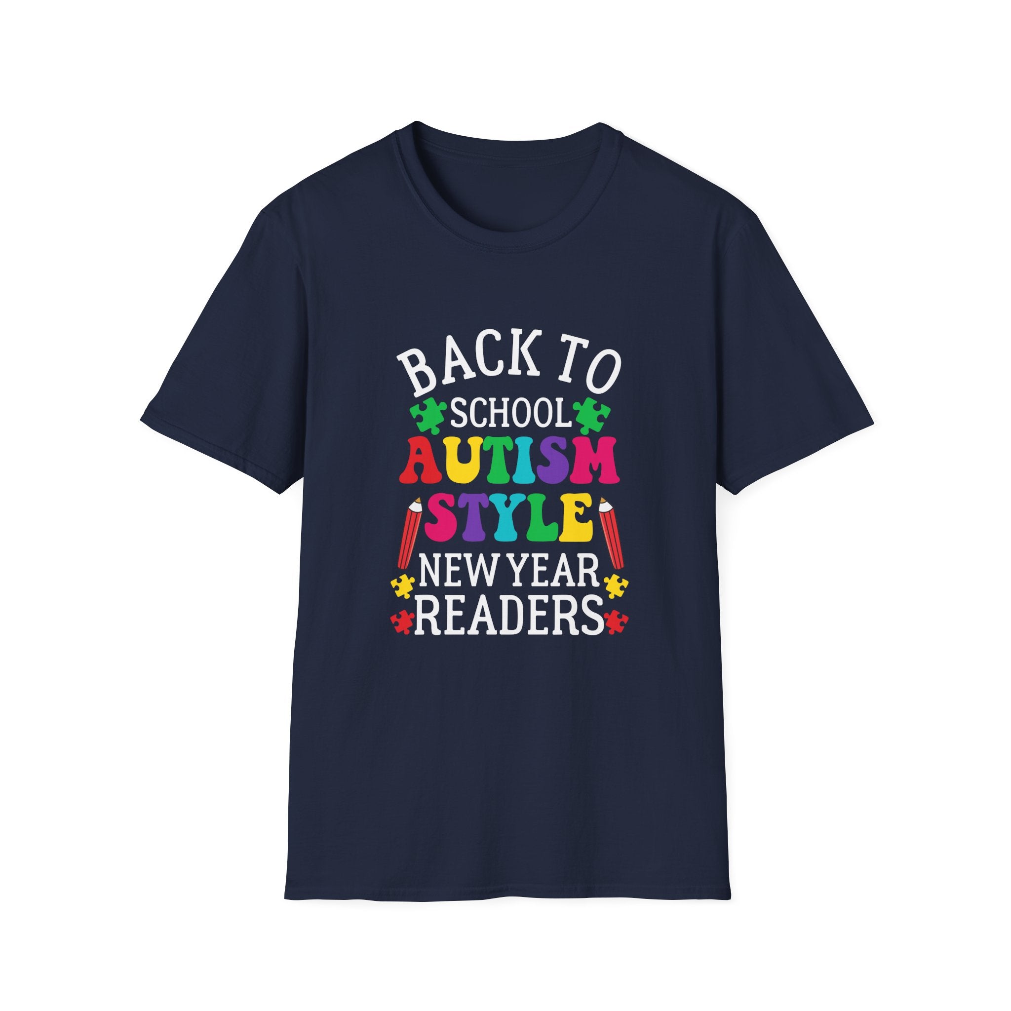 Back to School Autism Awareness , Adult T-Shirt